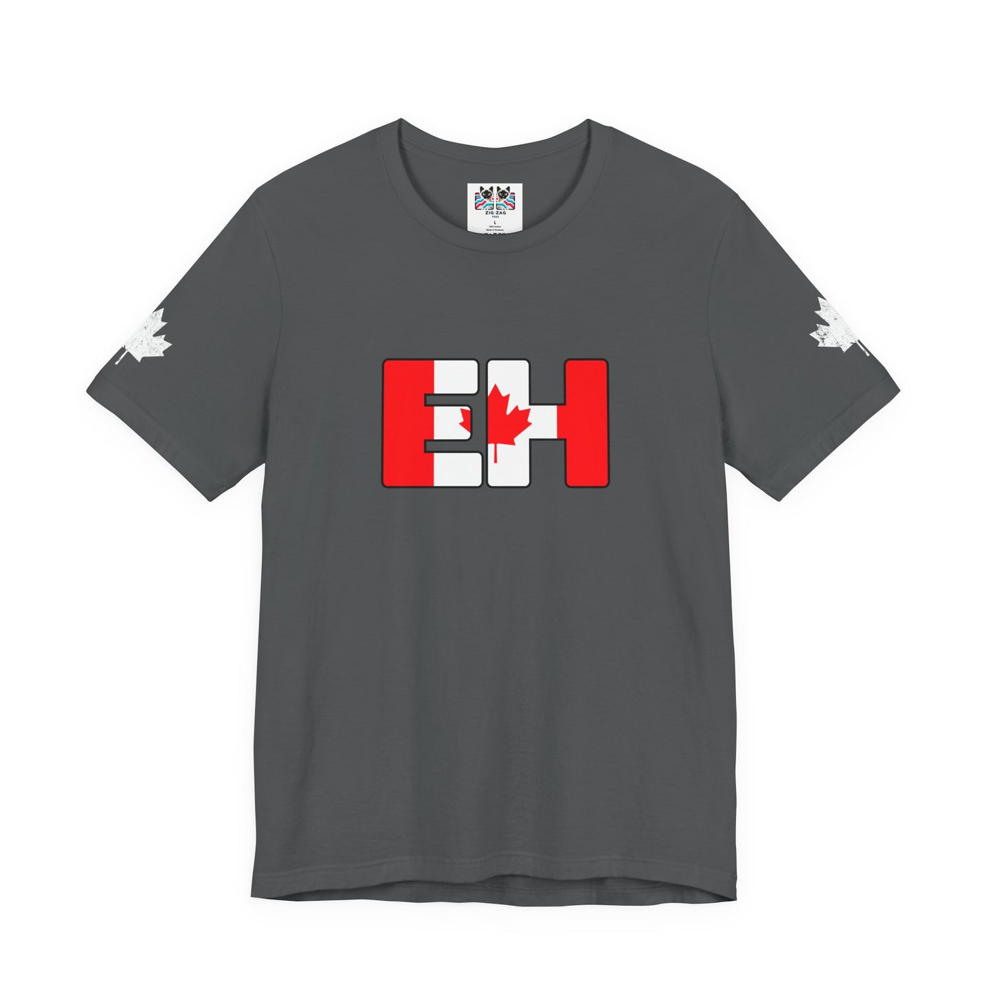Canada EH Flag Maple Sleeve T-Shirt