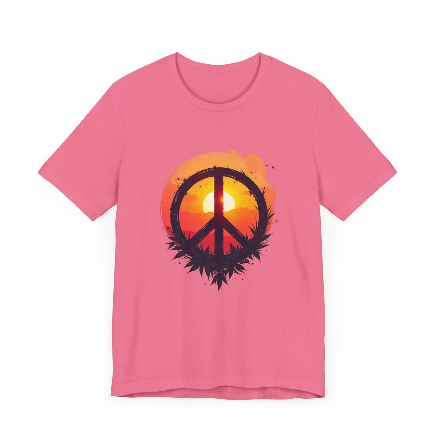 Peace Sunset T-Shirt – Retro Peace Sign and Nature Graphic Tee