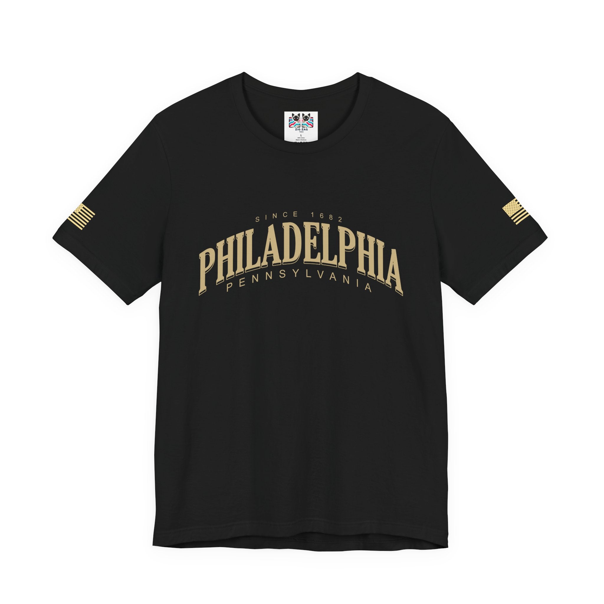 Philadelphia Pennsylvania Since 1682 T-Shirt – Faded Arch Vintage Typography Tee