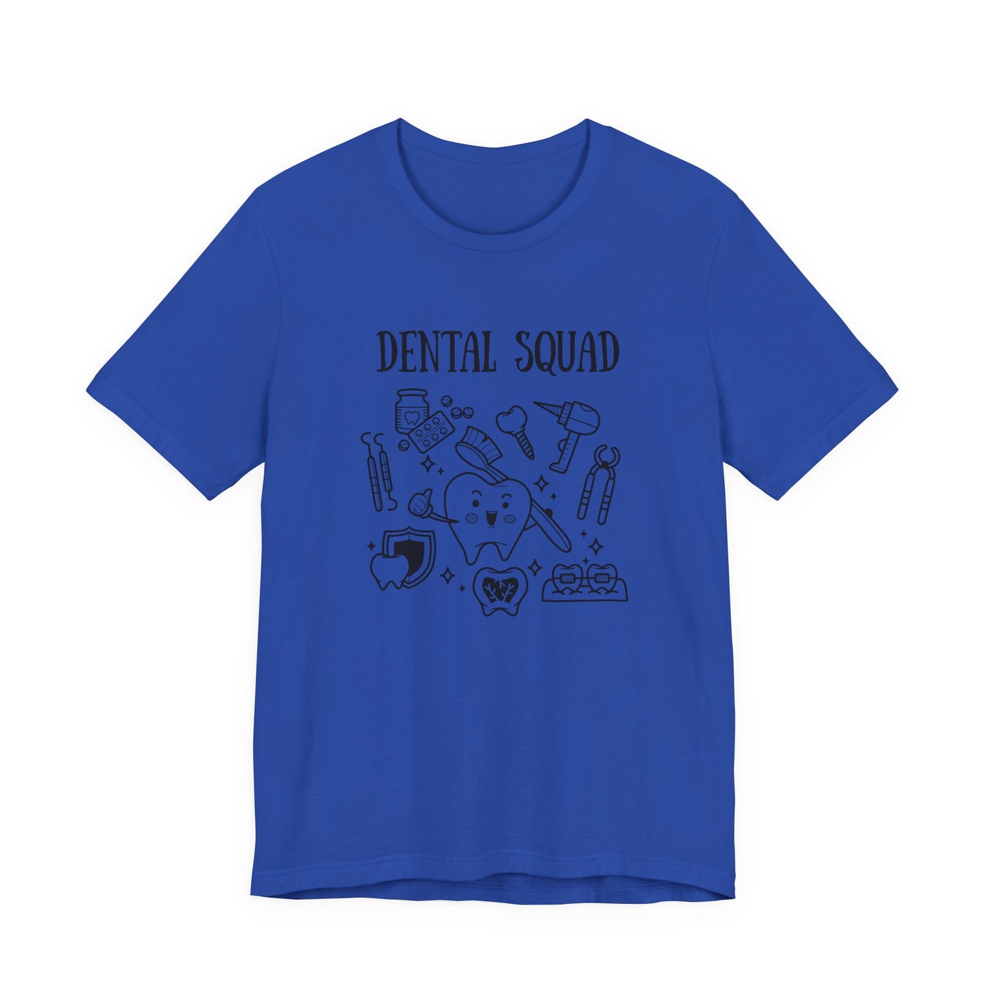 Dental Squad T Shirt Tooth Centered with Dental Tools and Brush