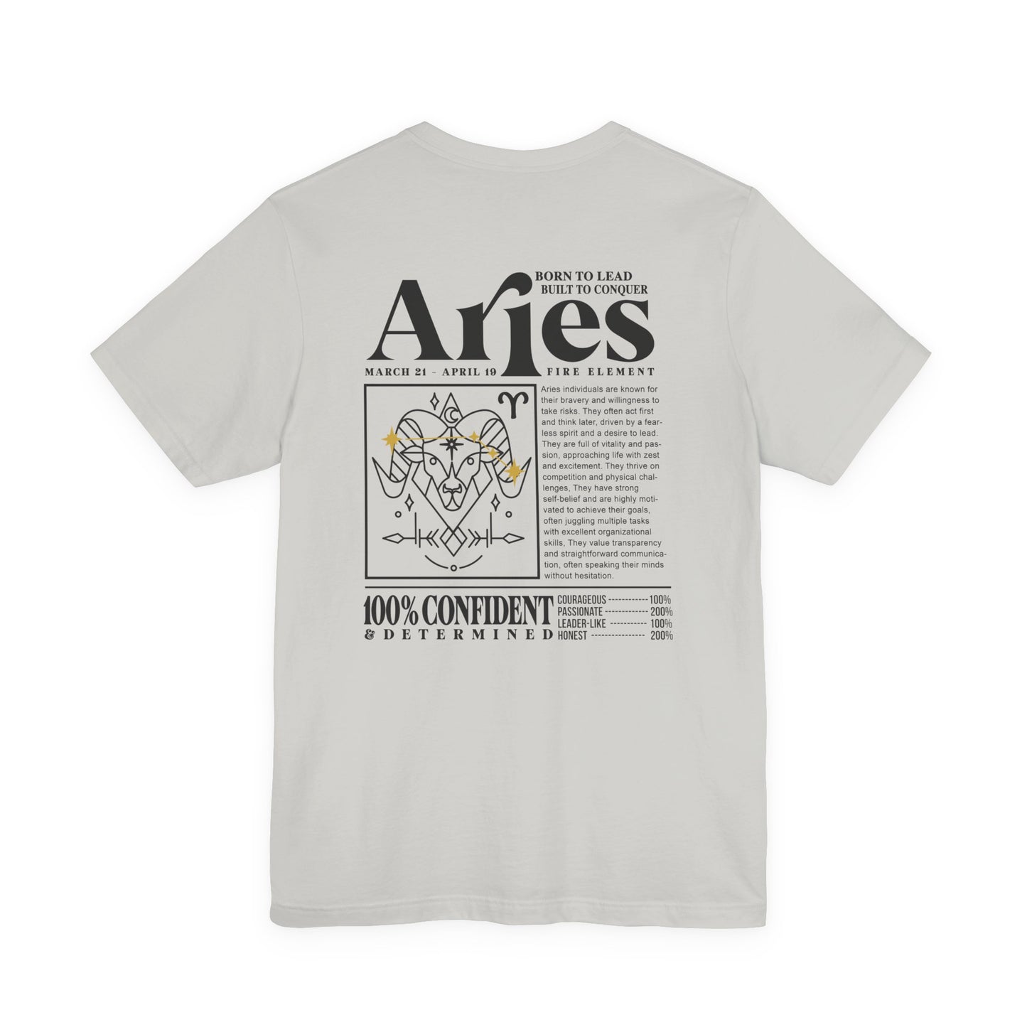 Aries Zodiac T-Shirt – Born to Lead, Built to Conquer