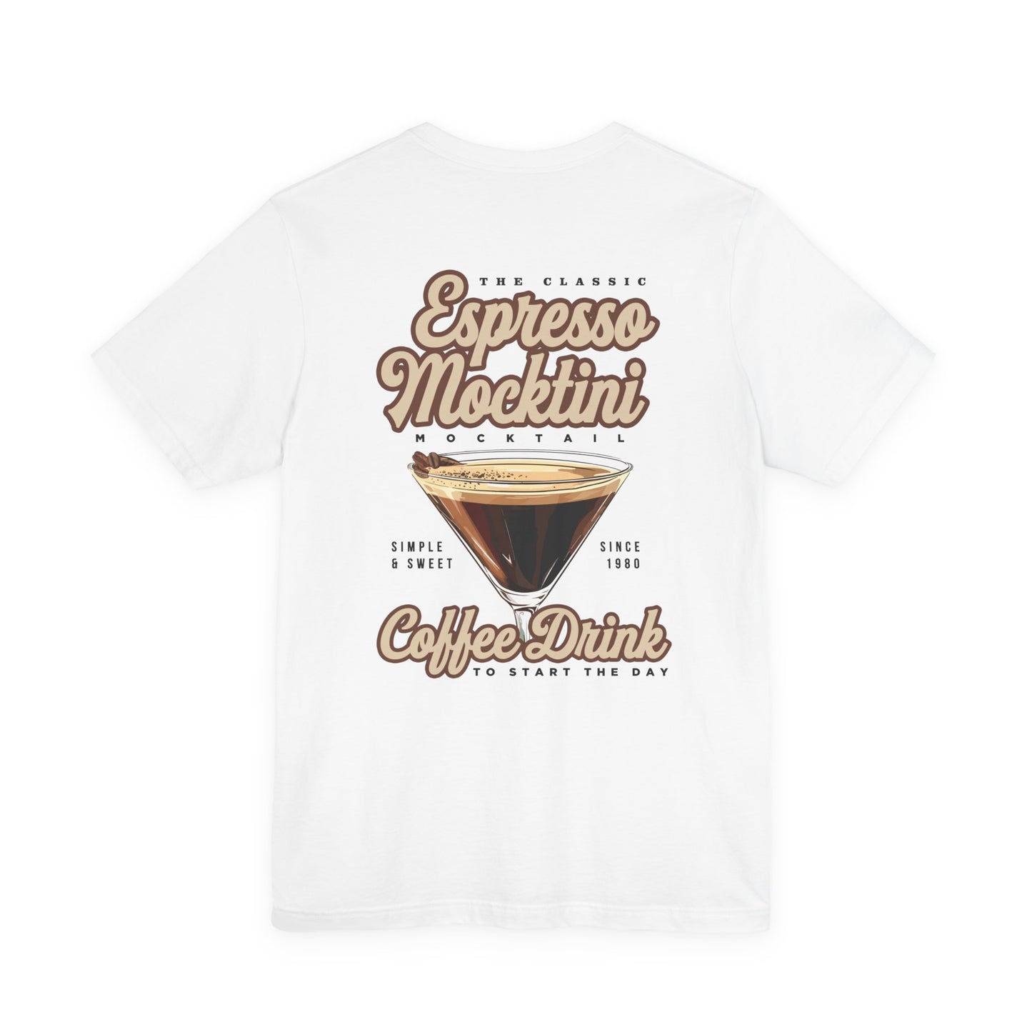 The Classic Espresso Mocktini Mocktail T-Shirt – Featuring Bold Coffee Drink Graphic