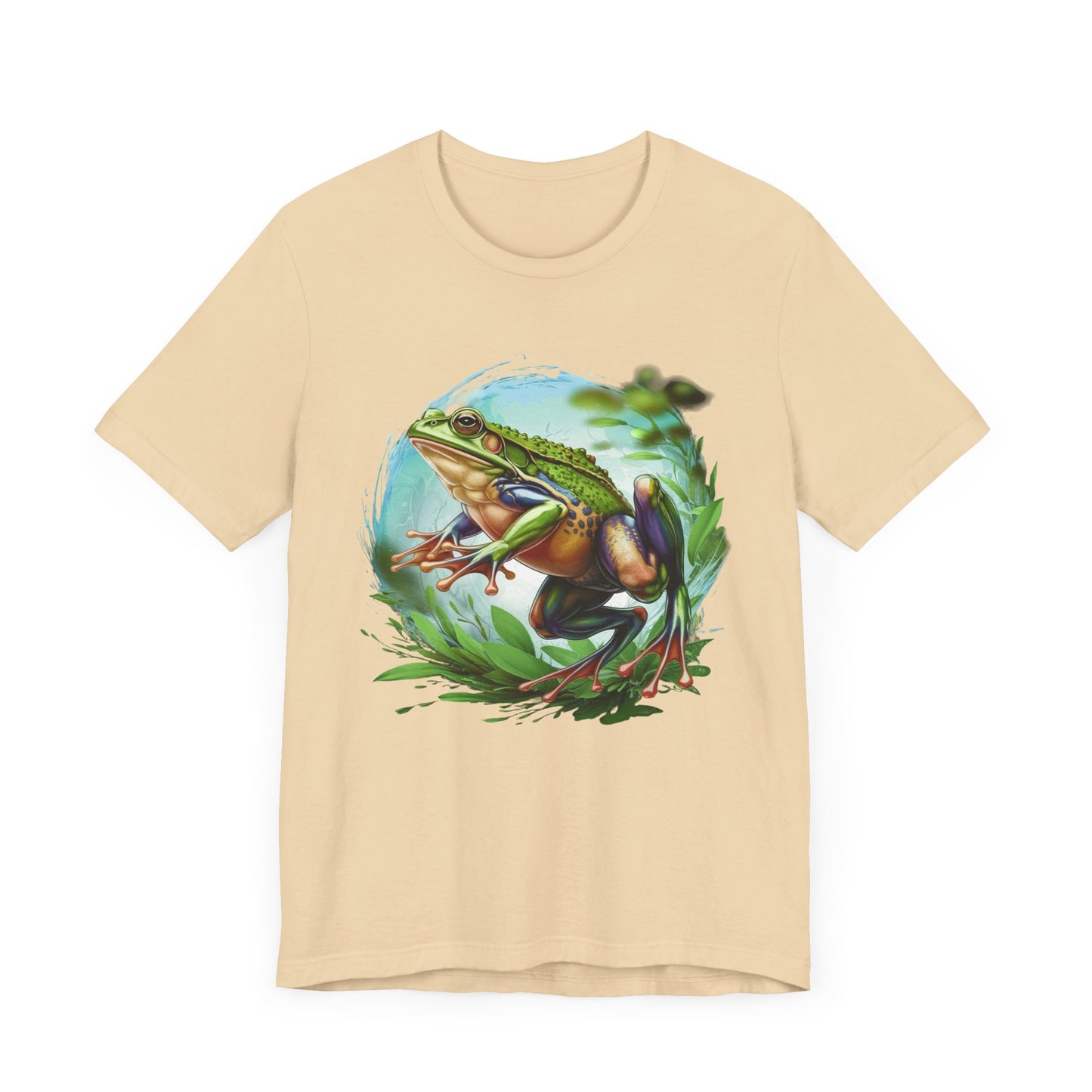 Leaping Frog in Air with energy and grace in Lush Green Vegetation Graphic T-Shirt