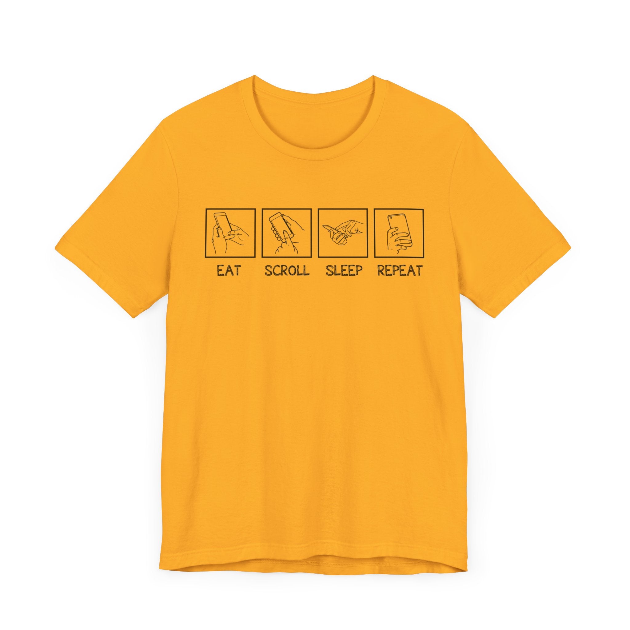 Eat Sleep Scroll Repeat Tee, Social Media Humor Shirt, Digital Routine Graphic Tee, Internet Culture Top, Online Life Gift