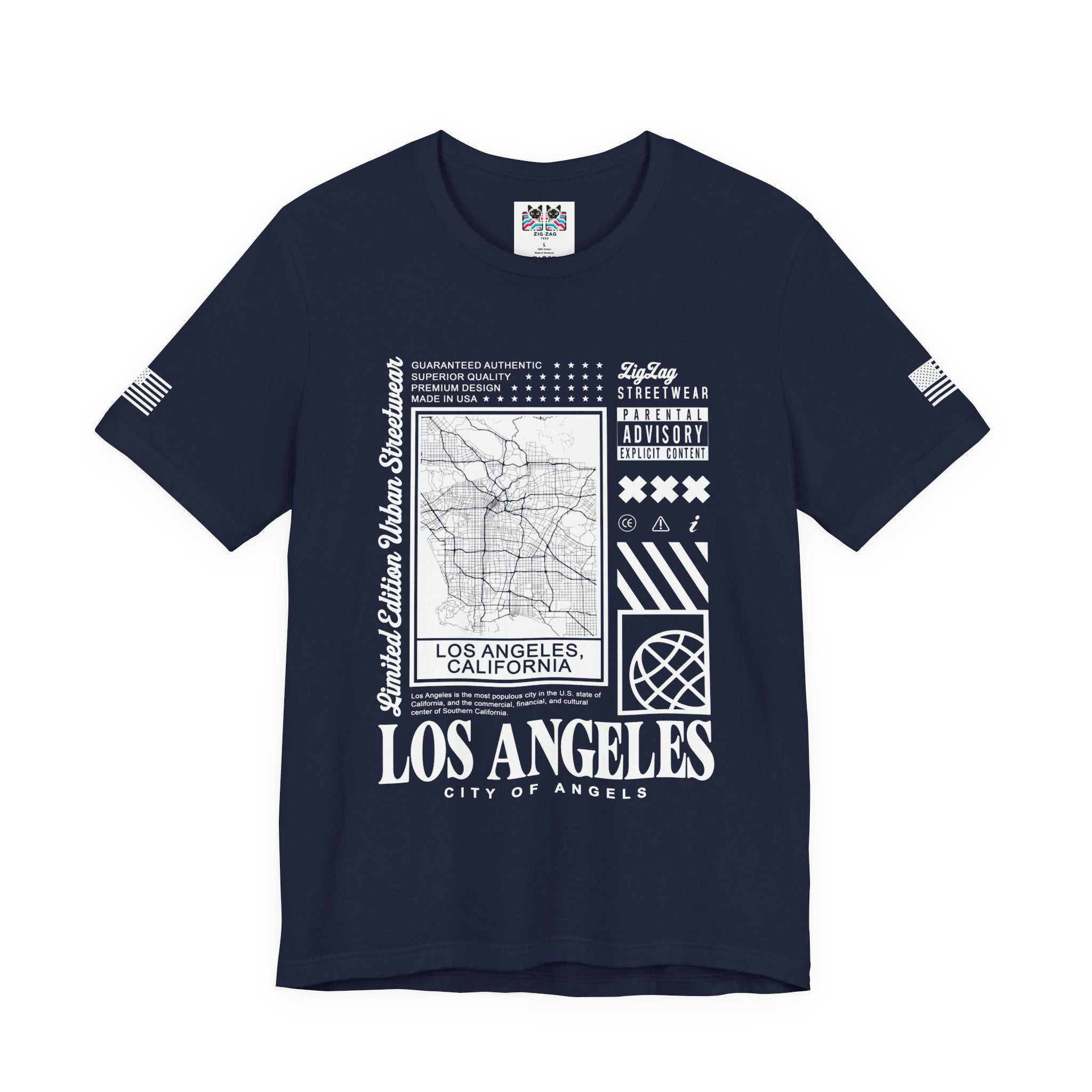Los Angeles City of Angels T-Shirt – Limited Edition Urban Streetwear Map Graphic Tee