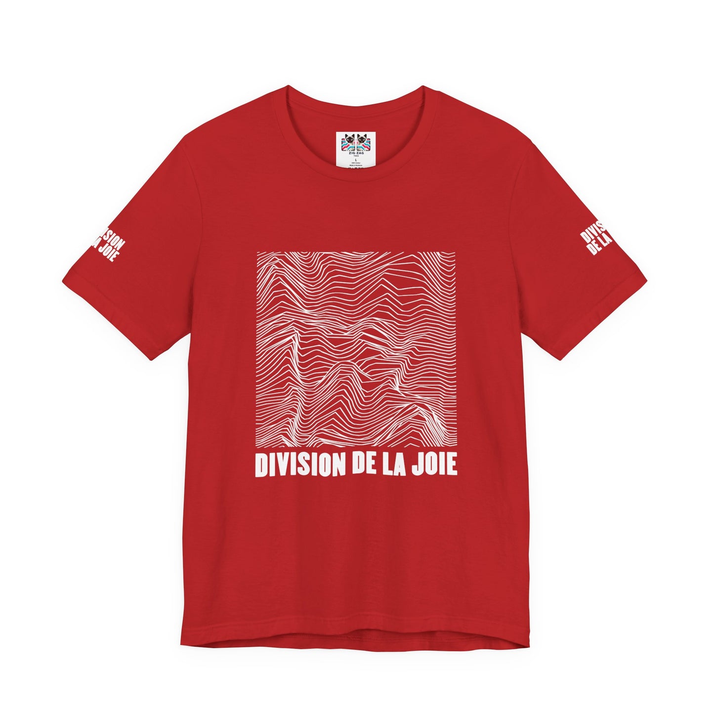 Division De La Joie T-Shirt – French Joy Division Wave Pattern Graphic Tee