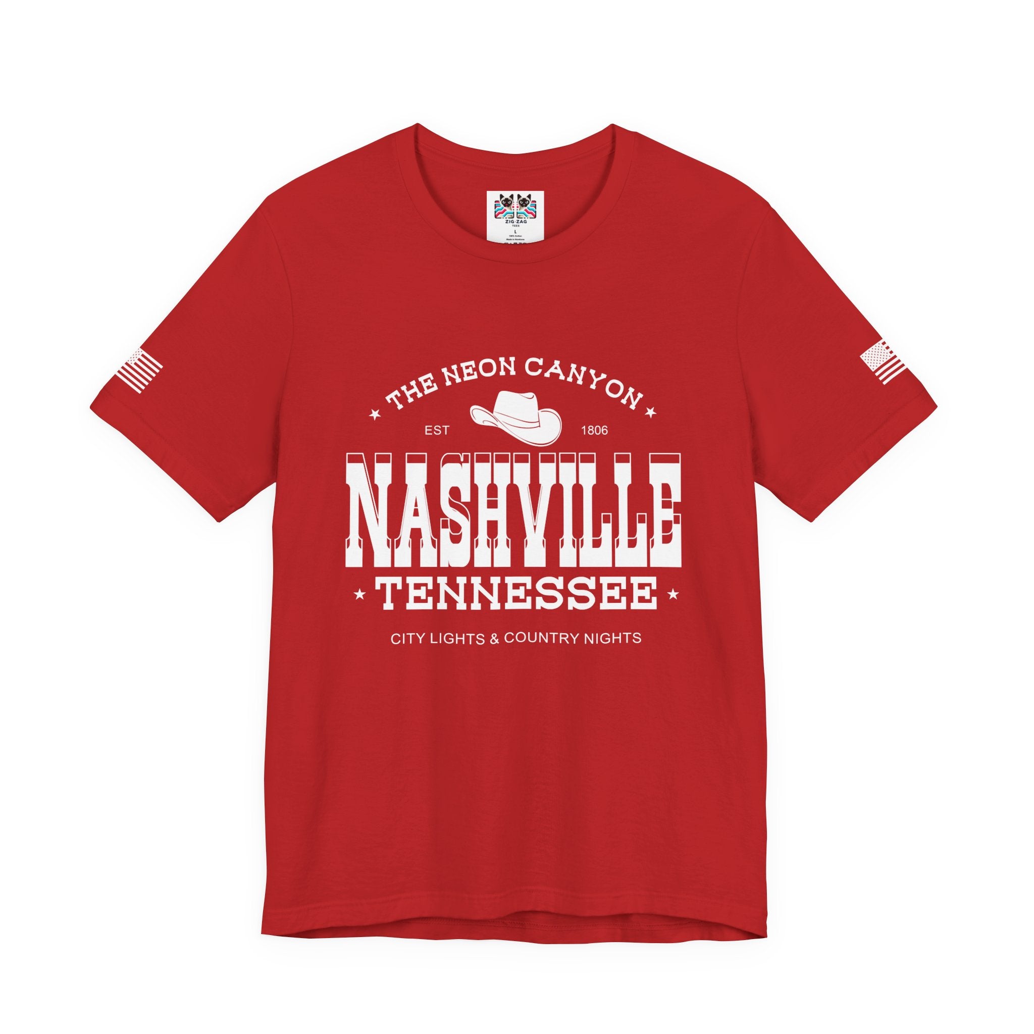 Nashville Tennessee T-Shirt – The Neon Canyon EST 1806 City Lights & Country Nights Graphic Tee
