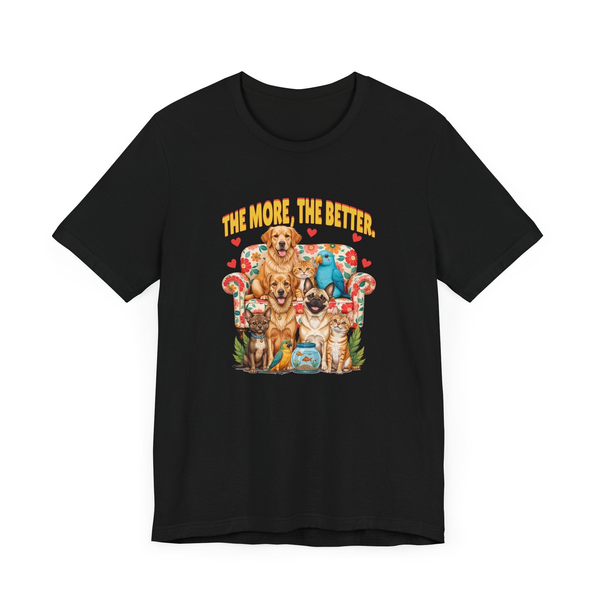 The More Paws The Better Shirt Funny Pet Family Tee for Multi Pet Homes and Animal Lovers Who Think More Fur Equals More Joy