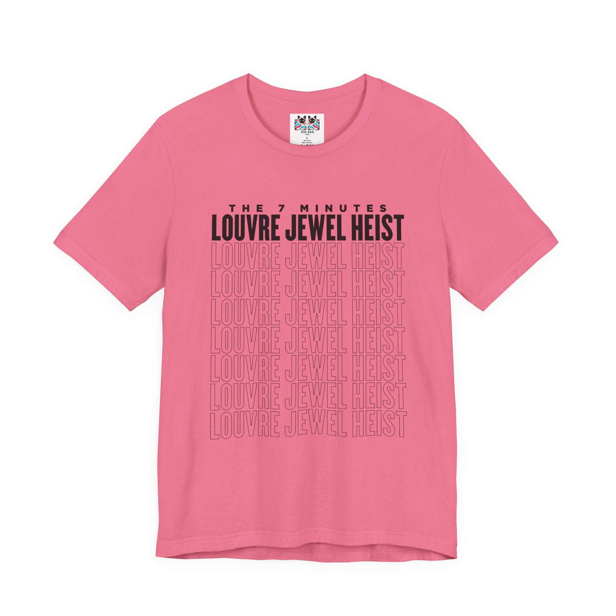 The 7 Minutes Louvre Jewel Heist – Napoleon’s Paris Getaway Tee [Black Text]