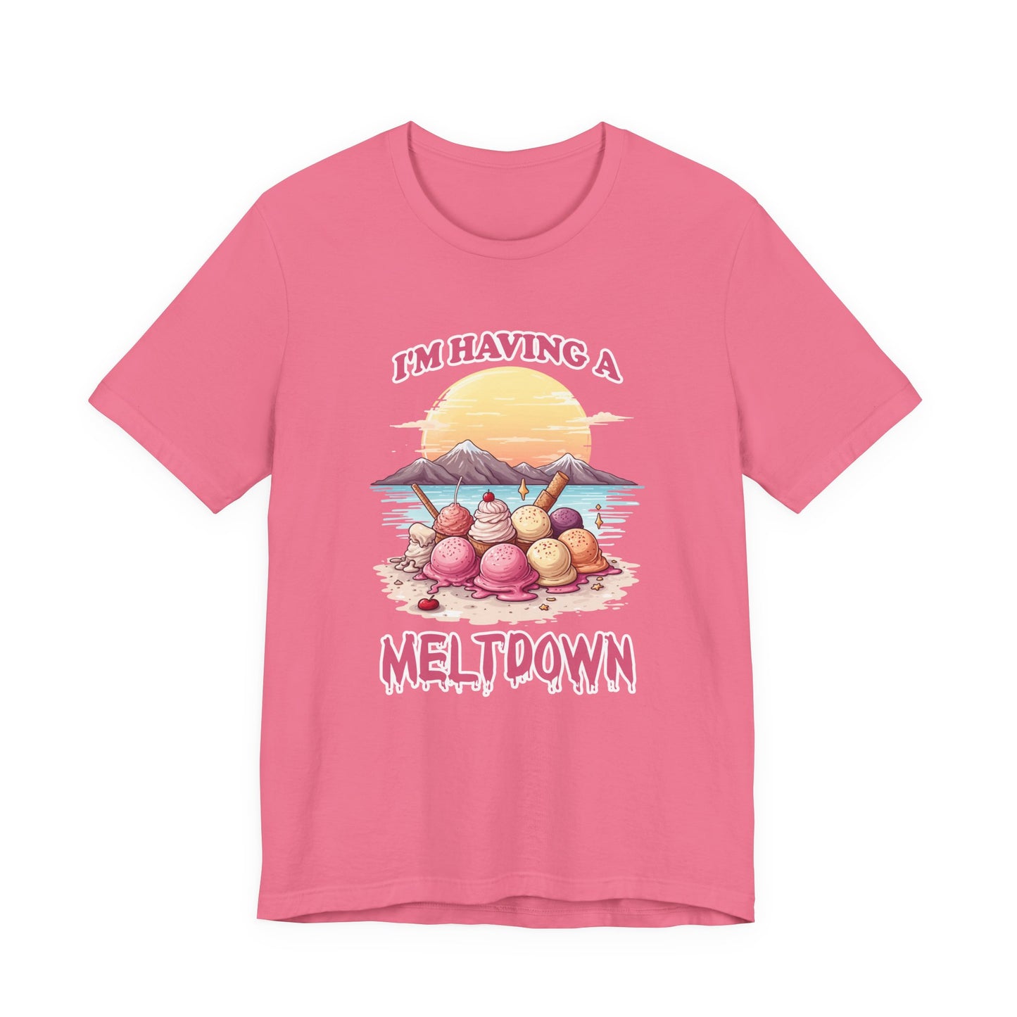 Im Having a Meltdown Tshirt Melting Ice Cream Scoops Beach Glacier Sunset Design
