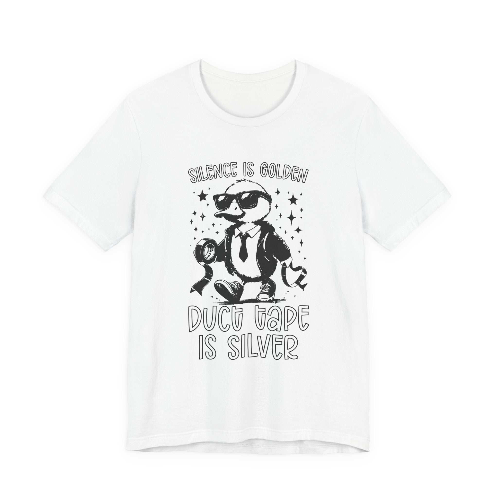 Silence Is Golden Duck Tape Is Silver T-Shirt – Funny Duck Graphic Tee
