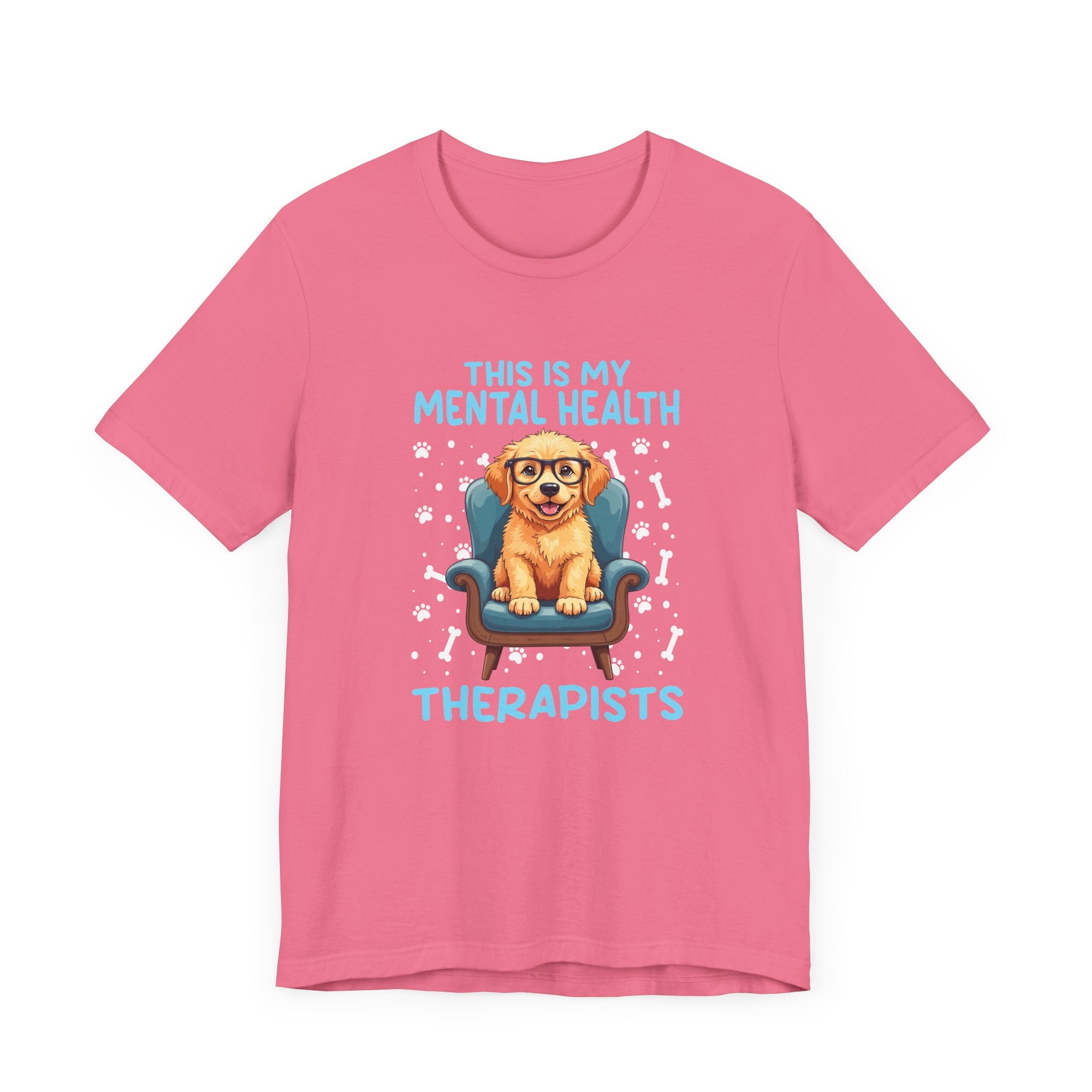 This Is My Mental Health Therapist T-Shirt – Cute Dog on Chair Graphic