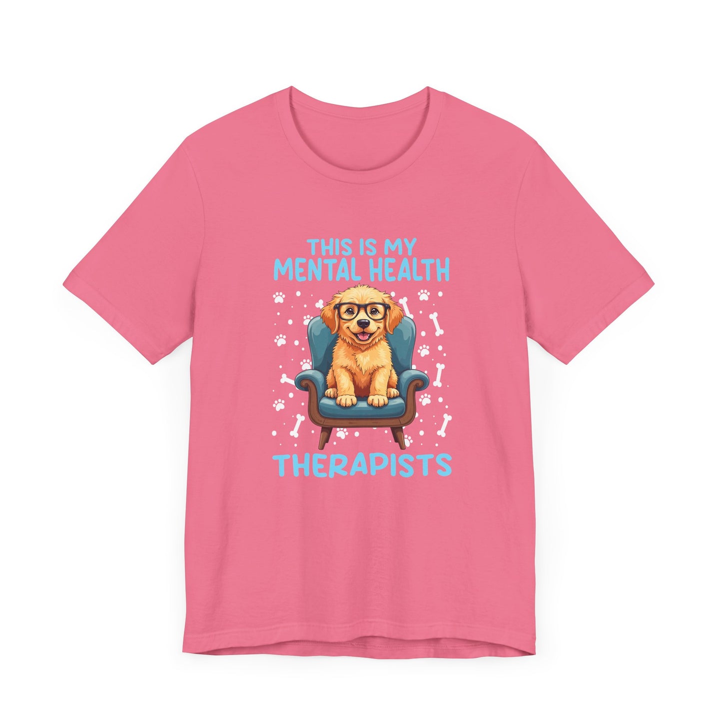 This Is My Mental Health Therapist T-Shirt – Cute Dog on Chair Graphic