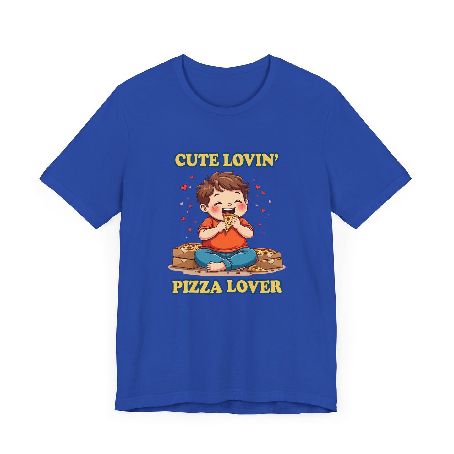 Cute Lovin’ Pizza Lover T-Shirt – Adorable Kid Eating Pizza Graphic