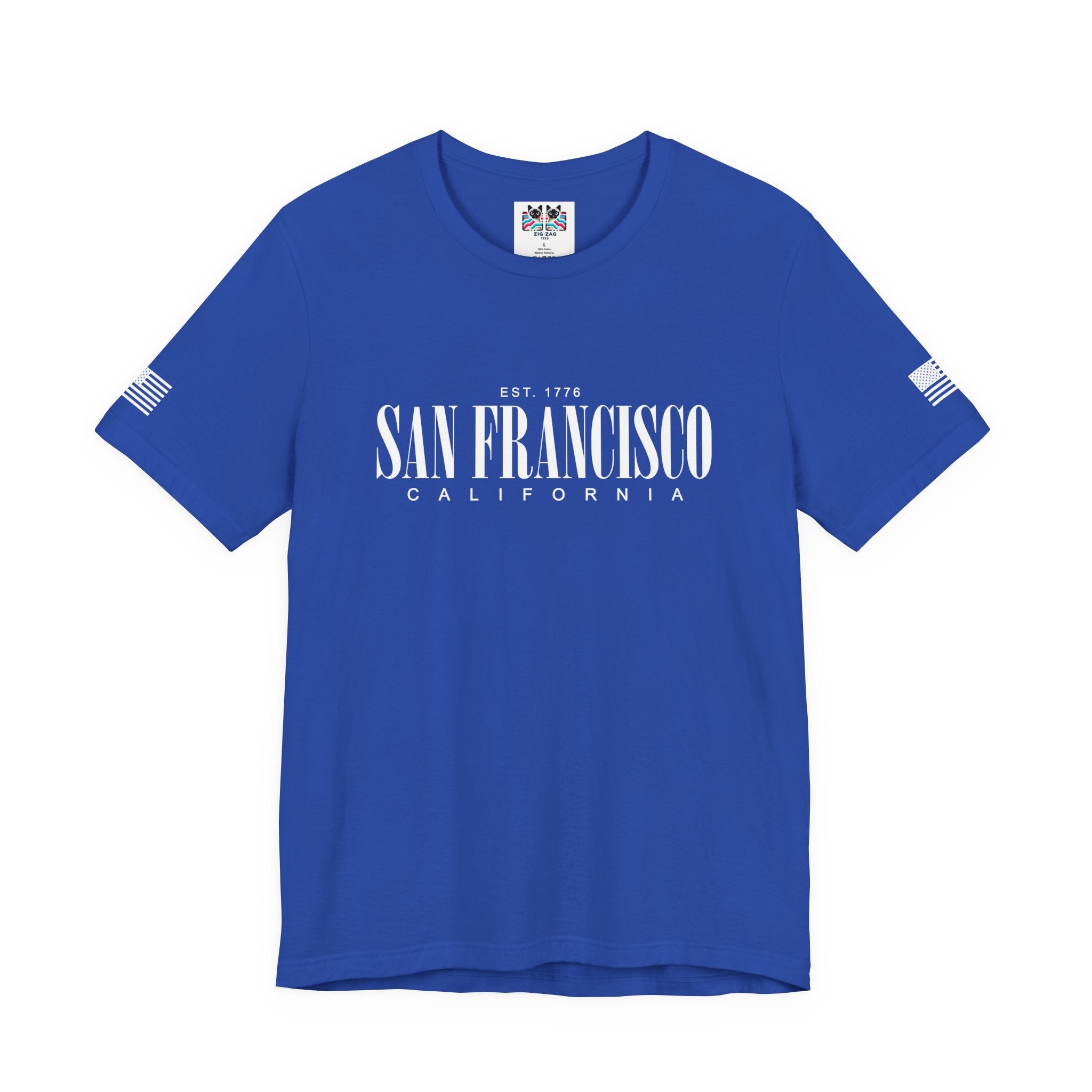 San Francisco California EST 1776 T-Shirt – Clean Serif Minimalist Typography Tee