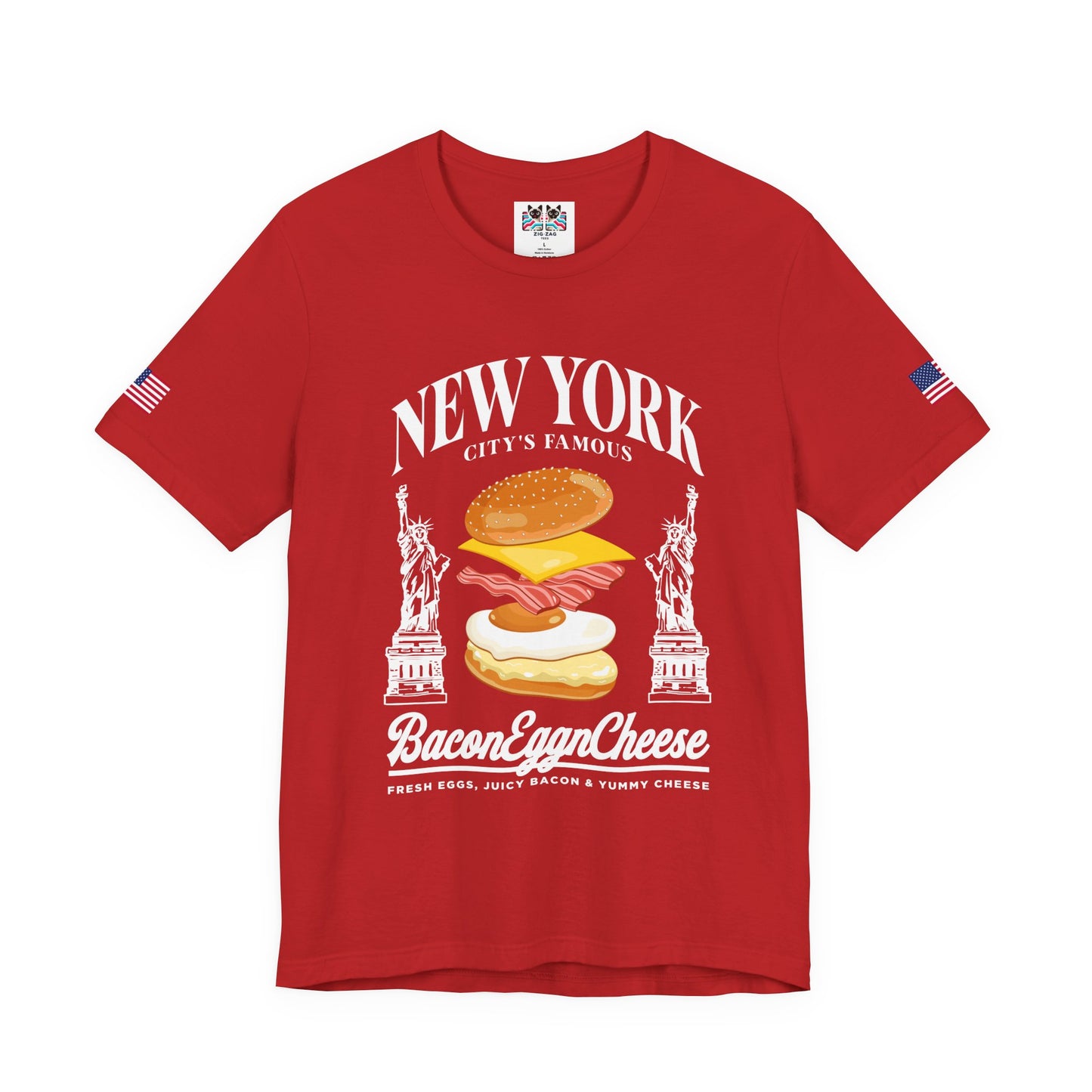 New York Bacon Egg Cheese T-Shirt - NYC Bodega Breakfast Sandwich Food Humor