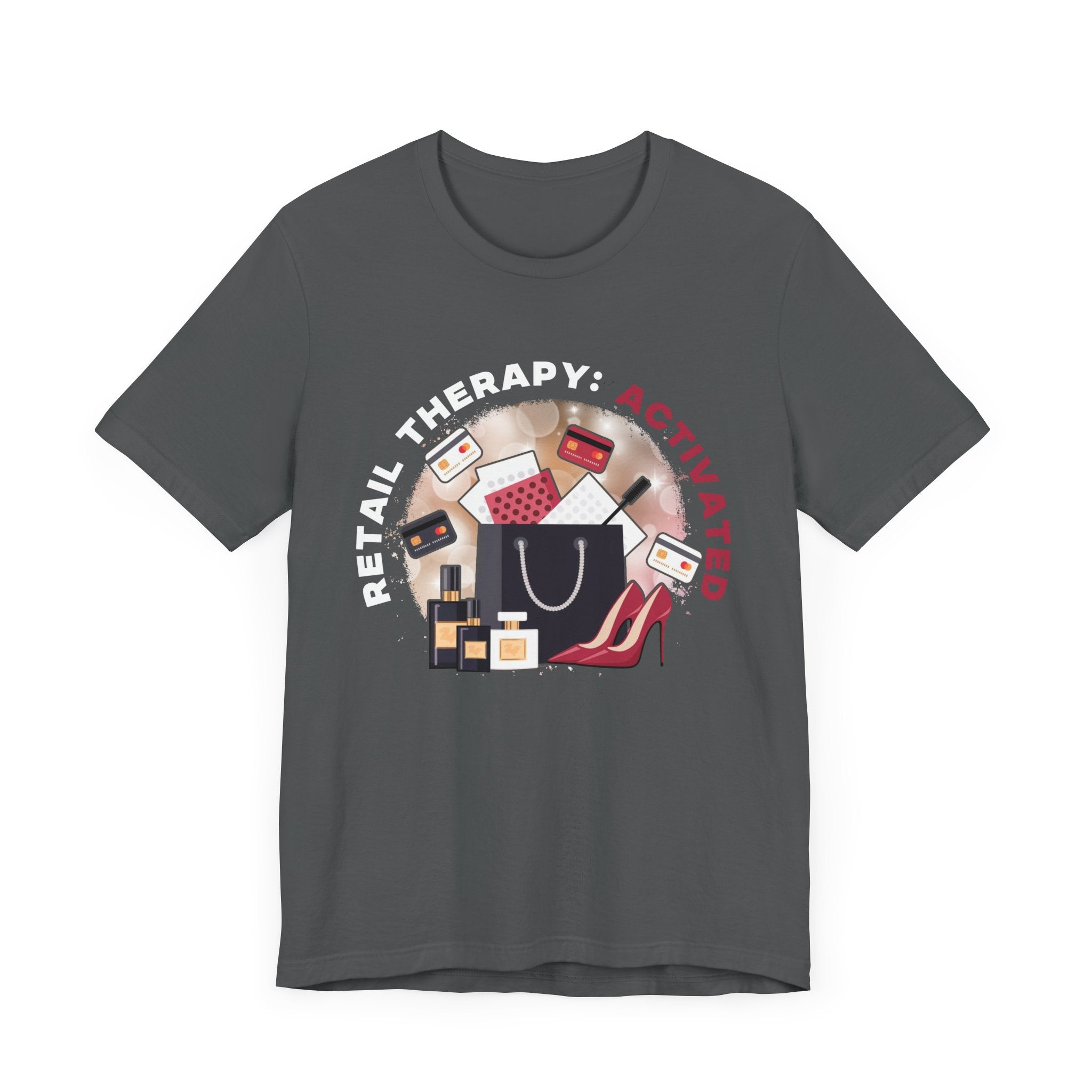Retail Therapy Activated | Floating Cards & Shopping Haul Graphic T-Shirt
