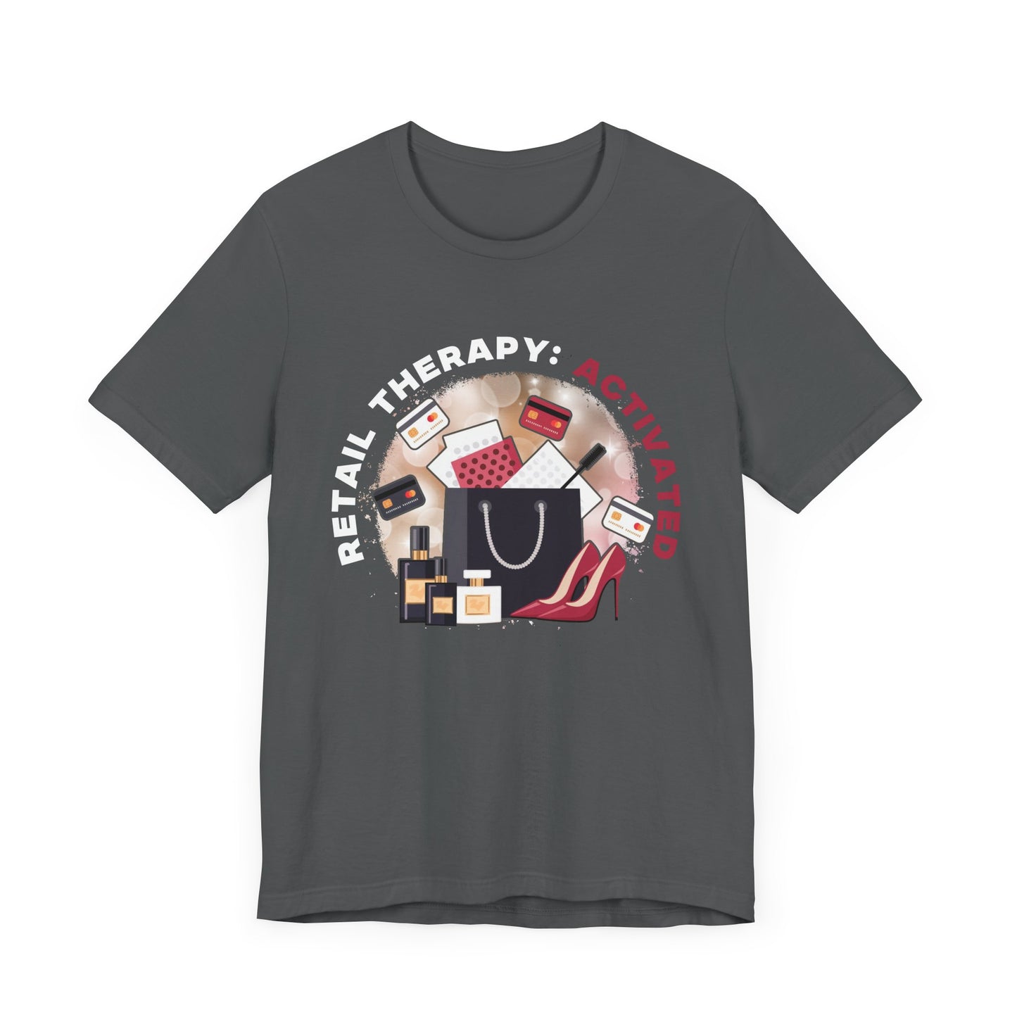 Retail Therapy Activated | Floating Cards & Shopping Haul Graphic T-Shirt