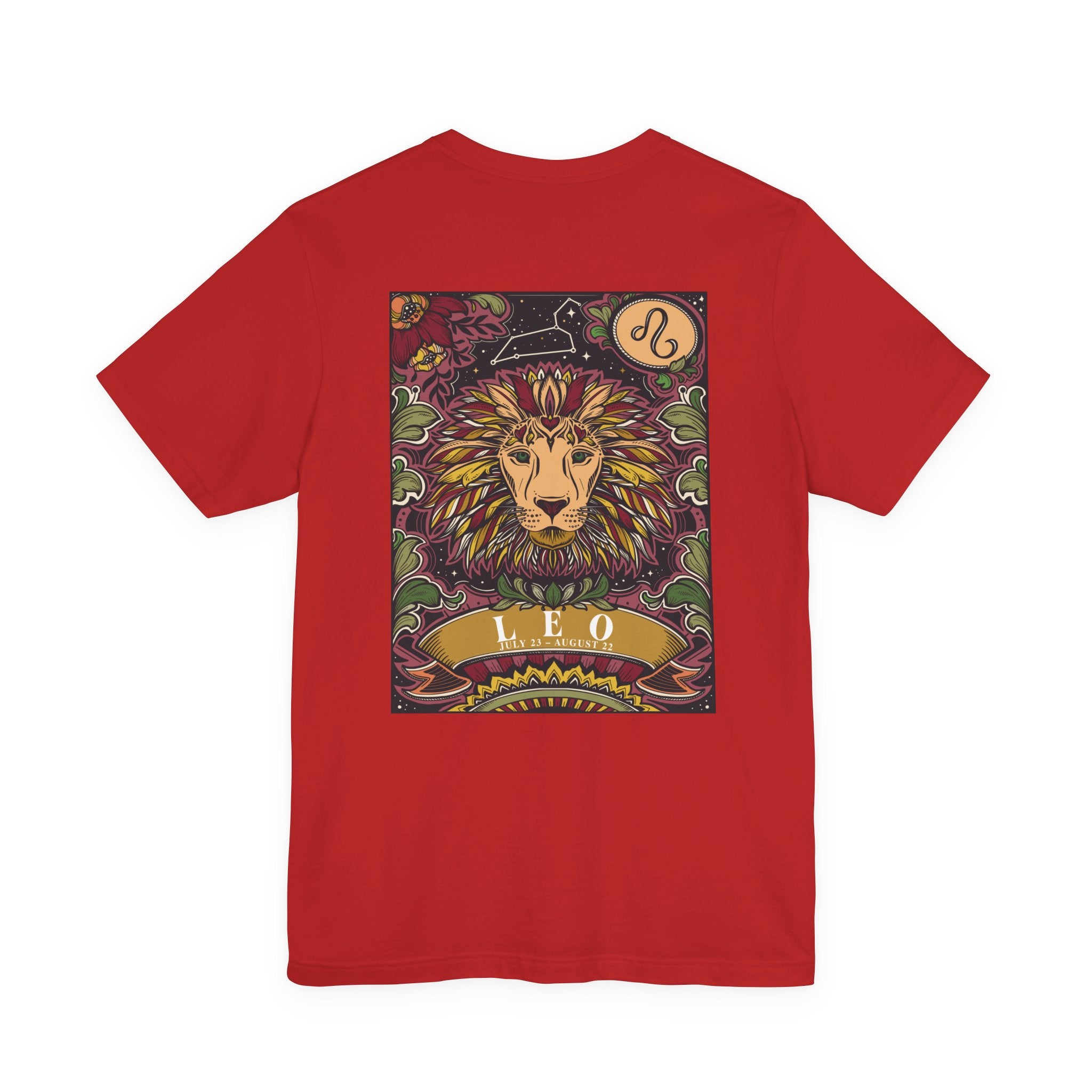 Leo Constellation & Floral Zodiac T-Shirt – July 23 to August 22
