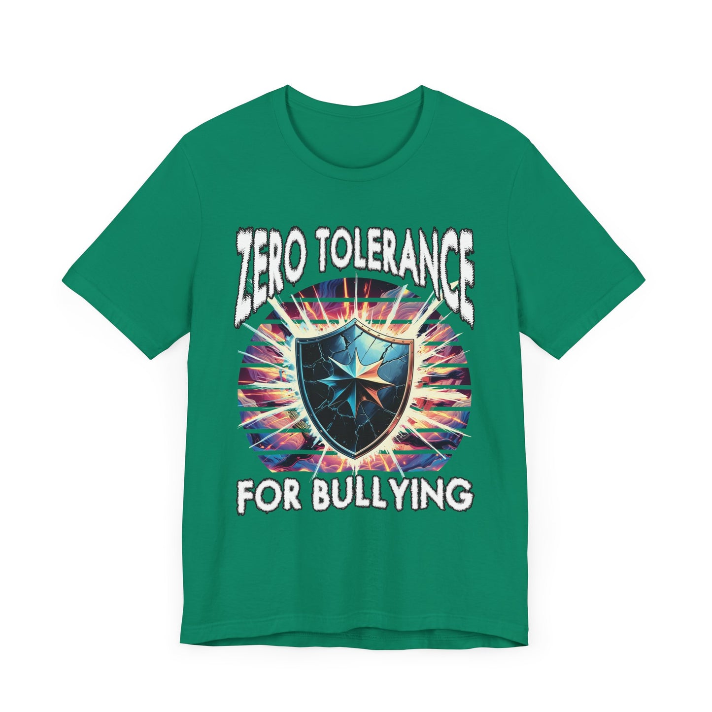 Zero Tolerance for Bullying | Strong Shield with Bright Flashlight & Glow T-Shirt