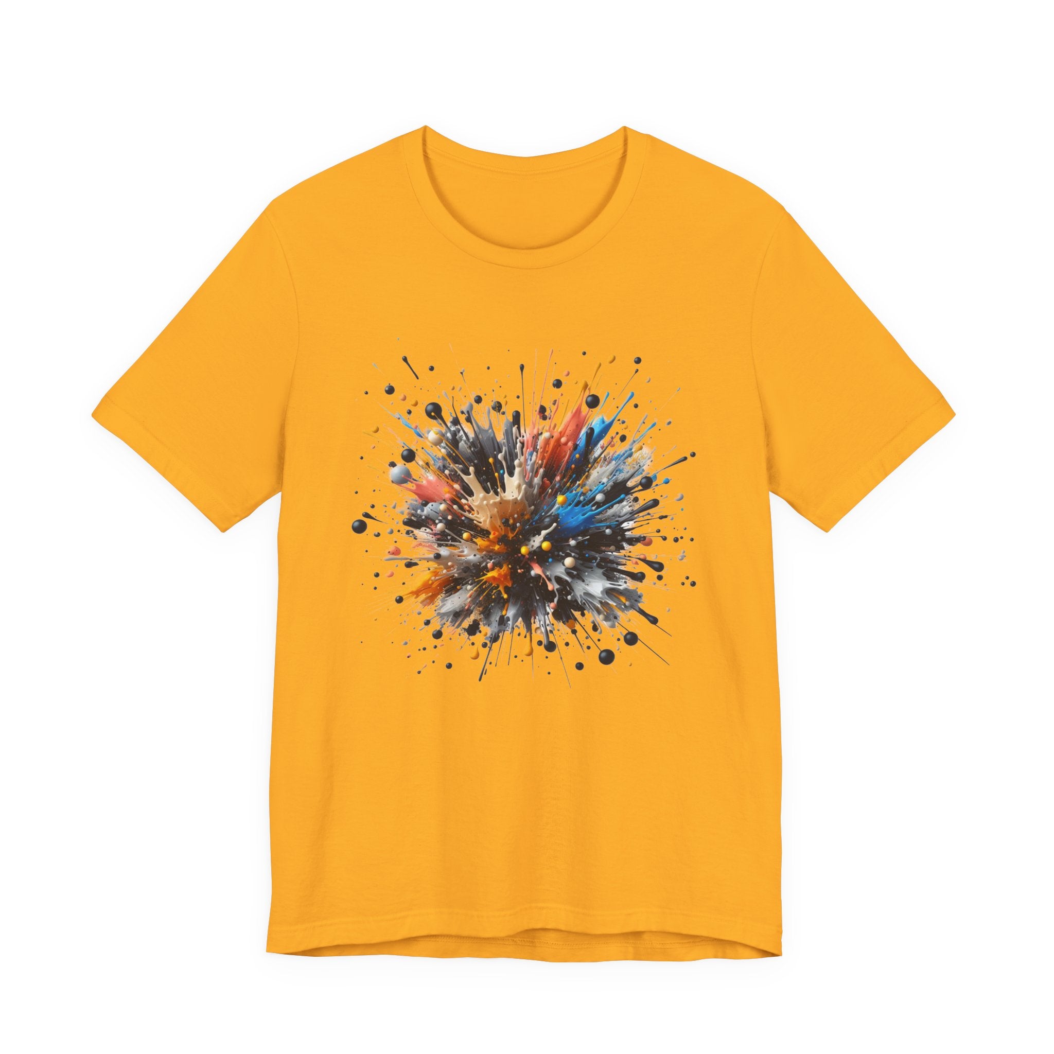 Splatter Chaos – Colorful Abstract Paint Explosion T-Shirt