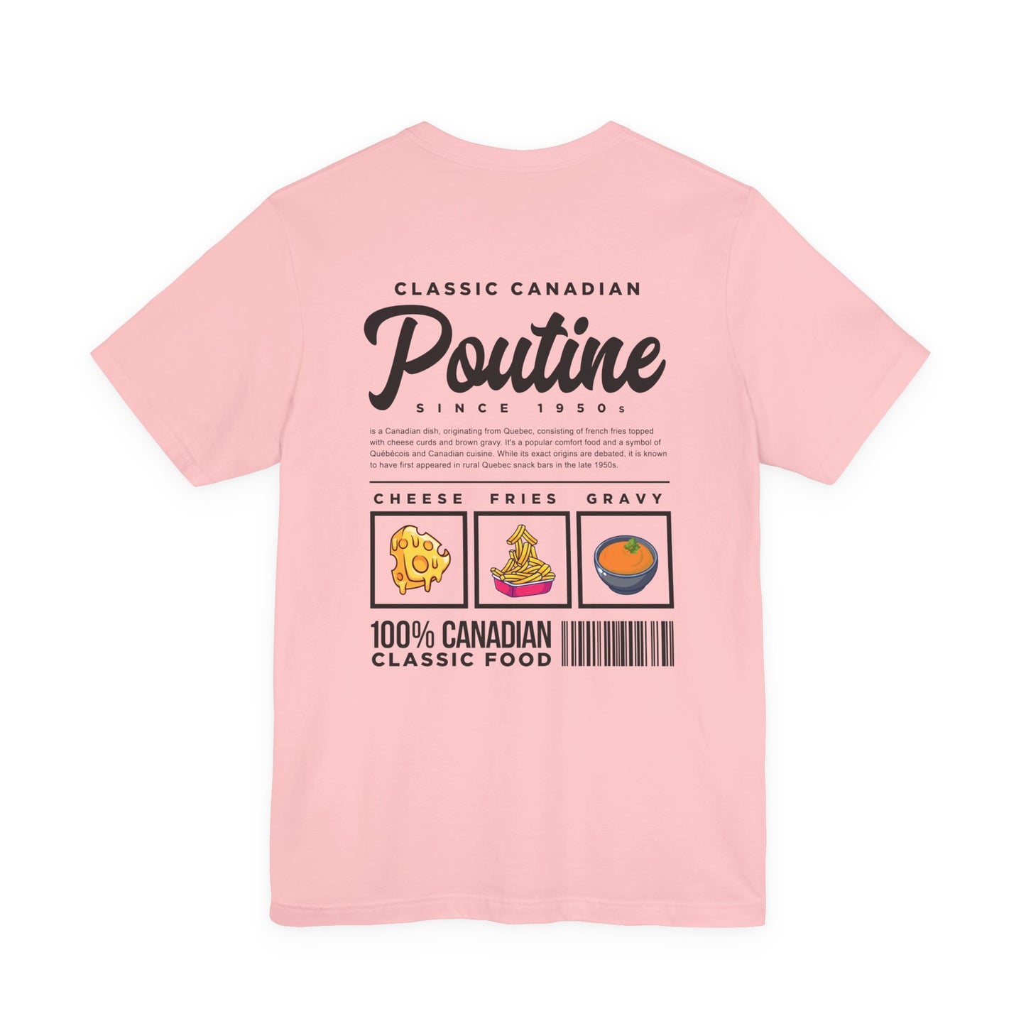 Classic Canadian Poutine T-Shirt – Featuring Traditional Ingredients & Origin Story