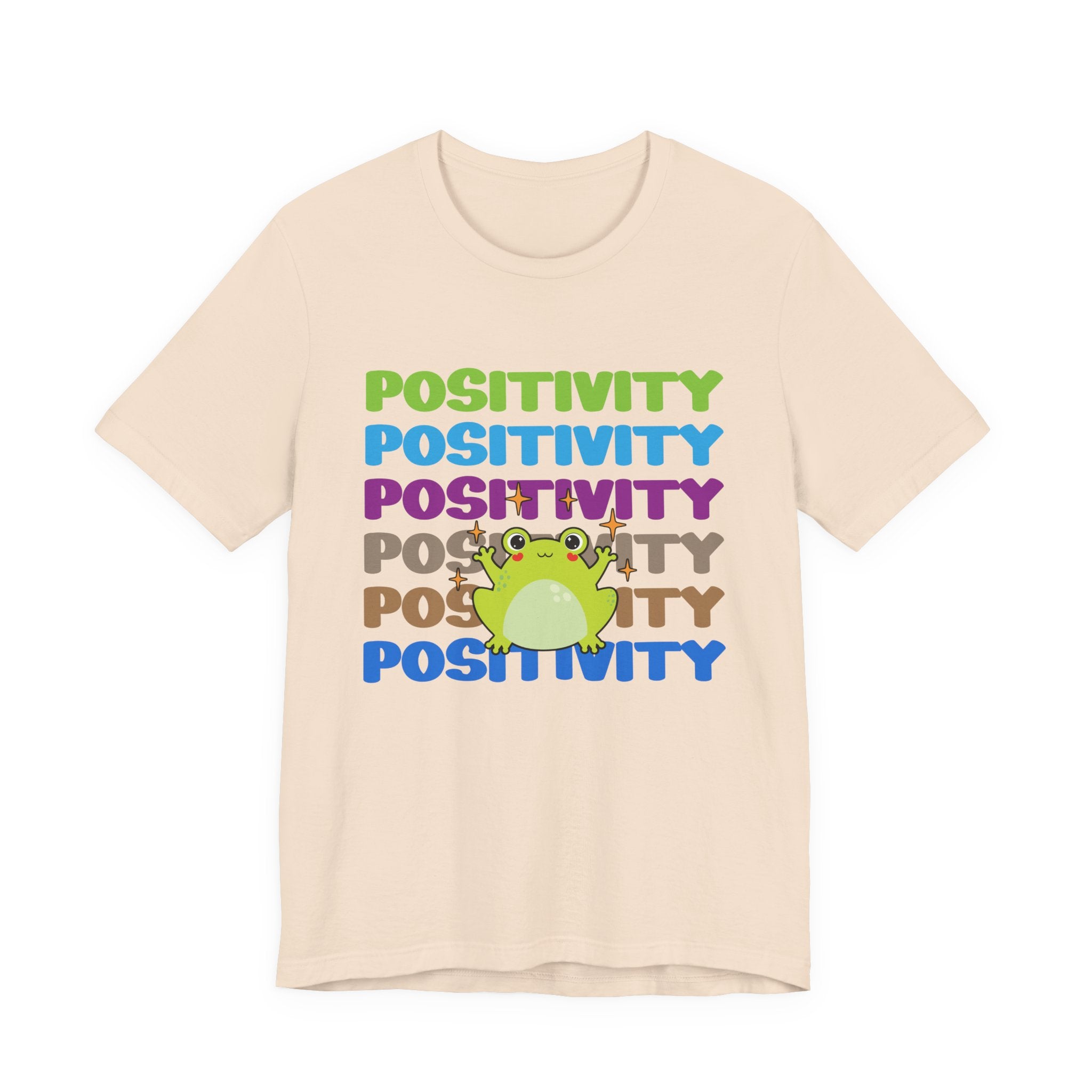 Happy Frog Positivity T-Shirt – Cute Green Frog Graphic Motivational Tee