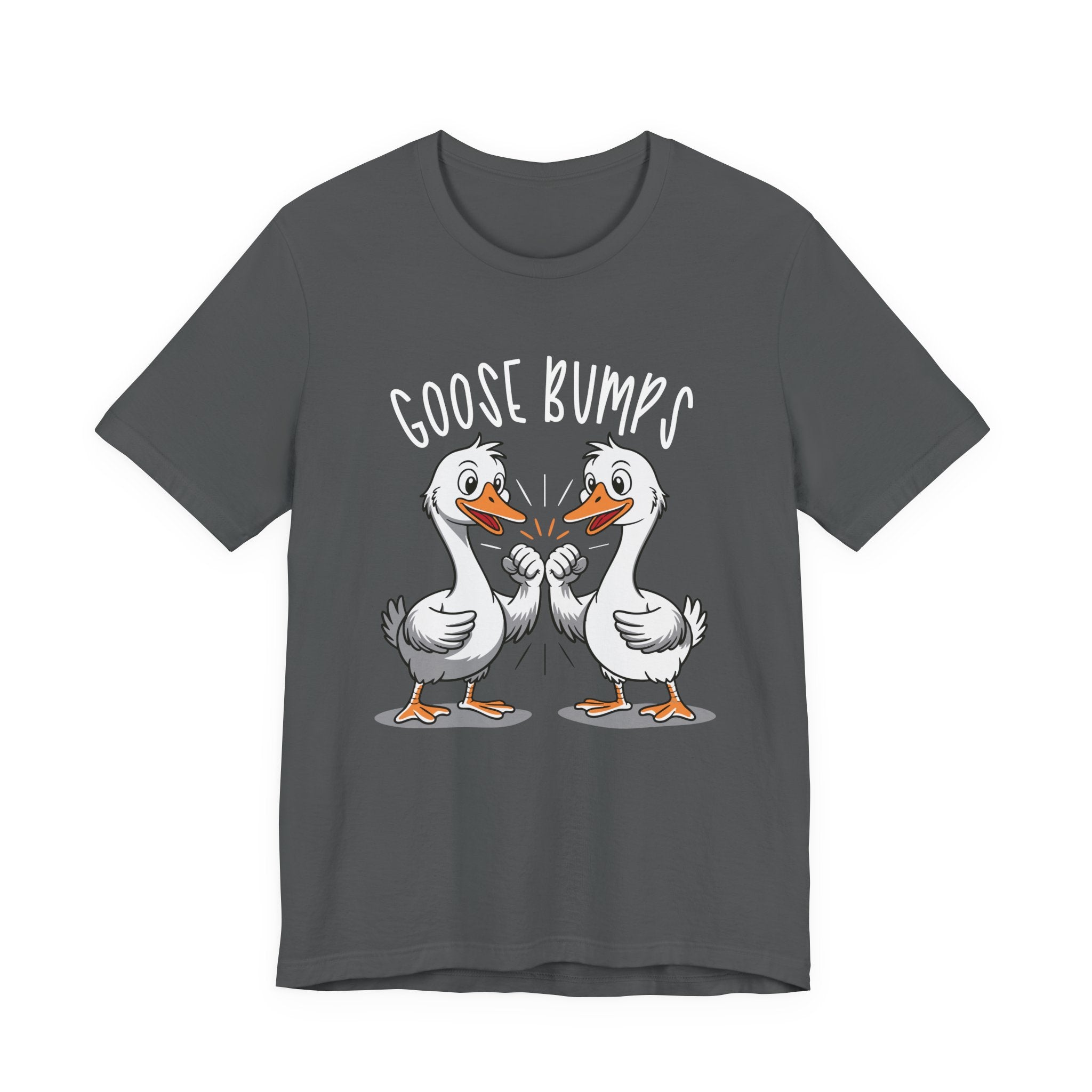 Goose Bumps Funny T-Shirt – Two Geese Fist Bump Cartoon Graphic Tee