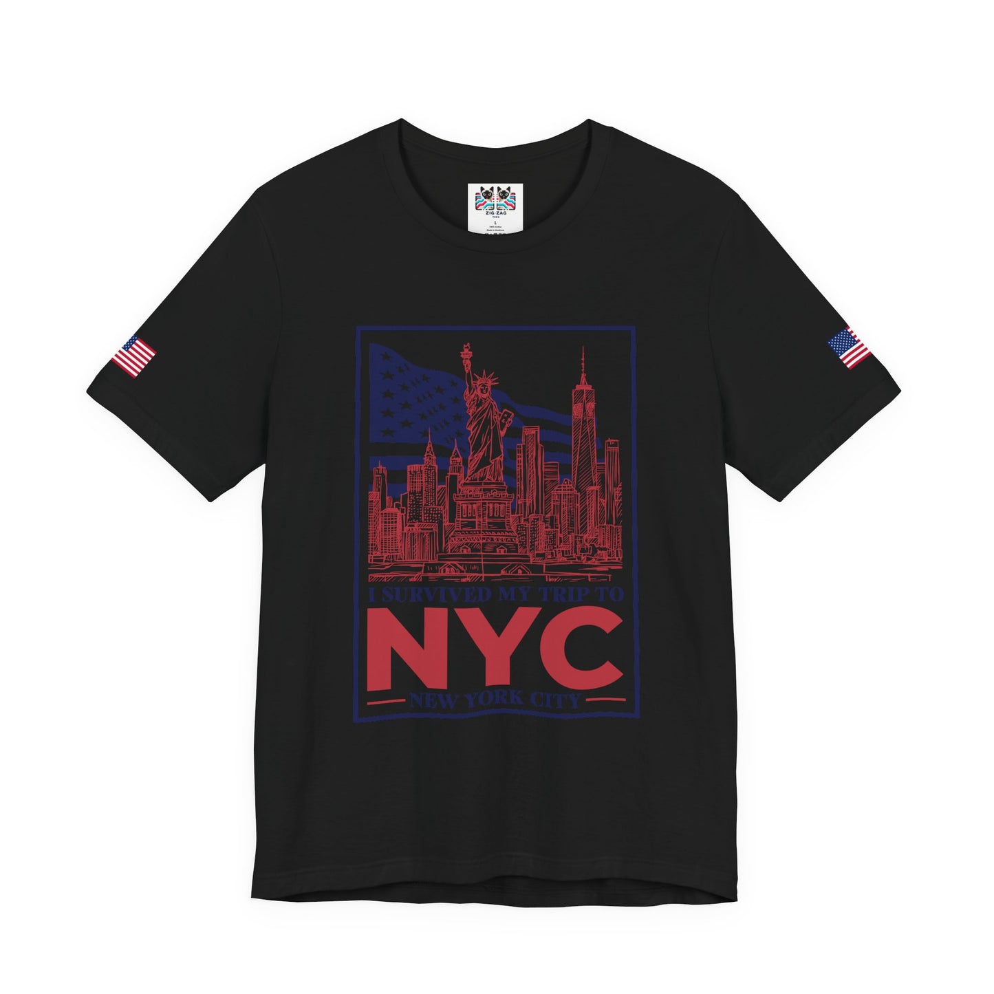 I Survived My Trip to NYC T-Shirt - Funny New York City Skyline Souvenir Design