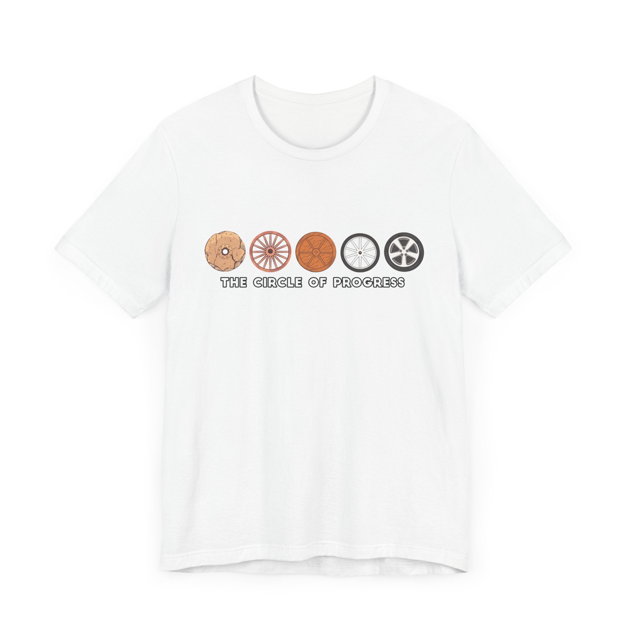 The Wheel of Progress | Evolution of the Wheel Graphic T-Shirt