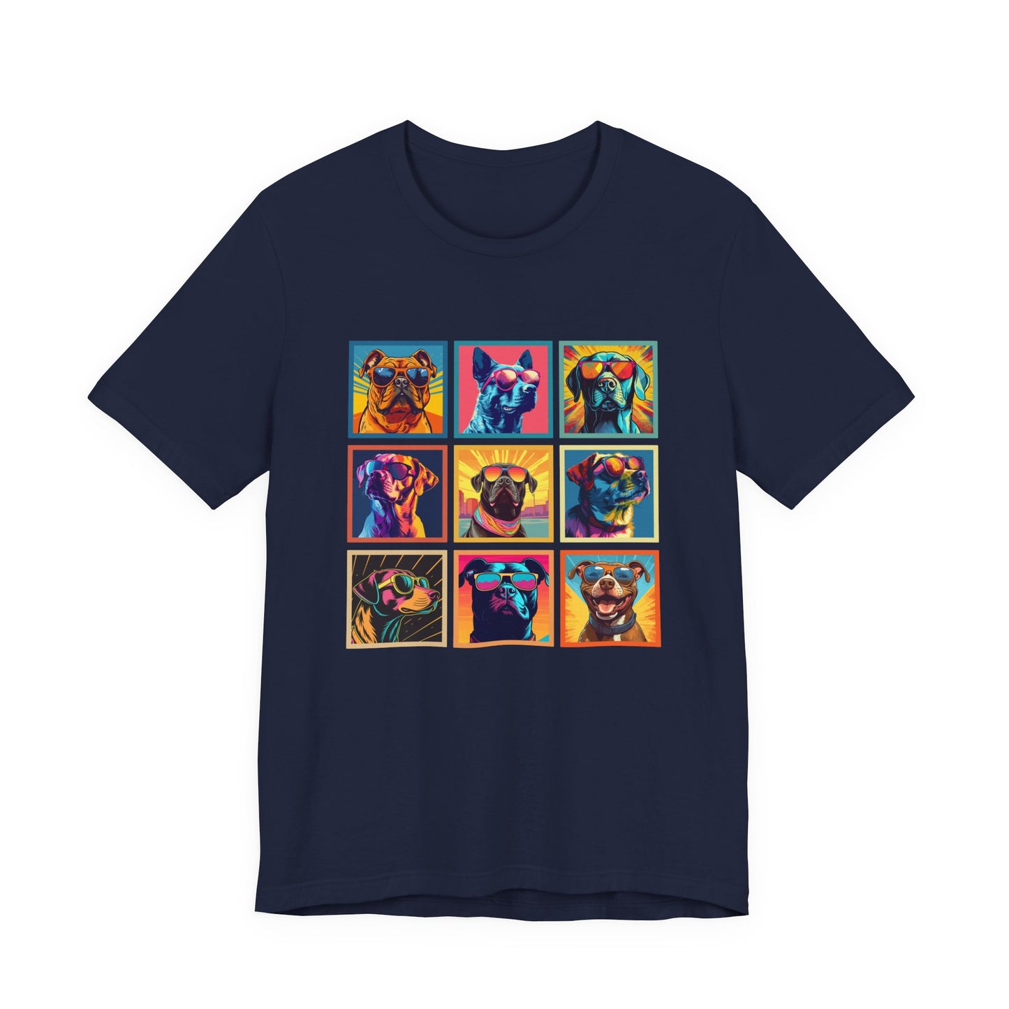 Cool Dogs Pop Art Sunglasses Tshirt – Nine Retro Pups