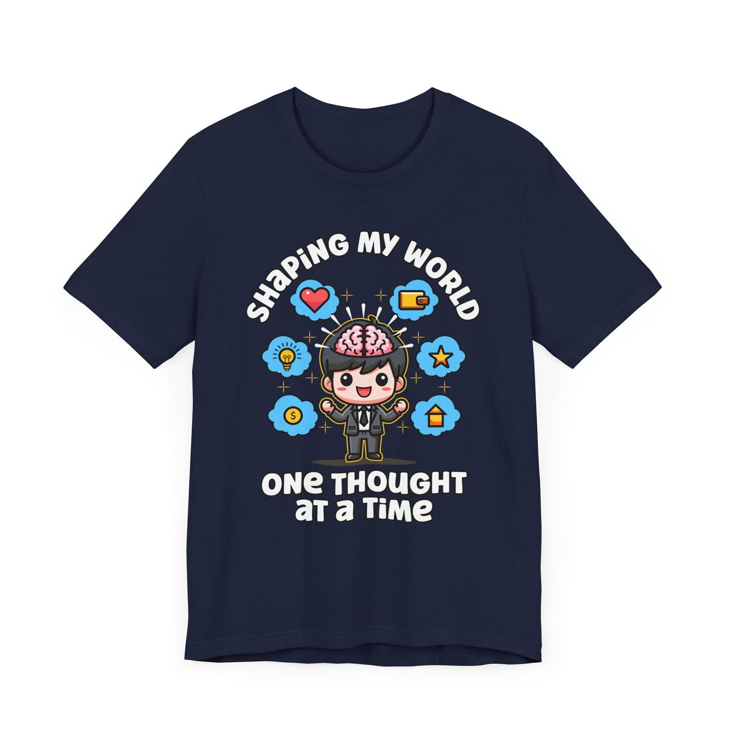 My Thoughts Create My Reality Shirt, Anime Brainstorm Manifestation Tee, Mental Power Graphic T Shirt, Law Of Attraction Apparel, Visual Mindset Top