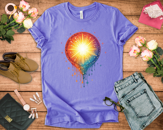 Colorful Aura Drip – Vibrant Spiritual Energy Graphic T-Shirt