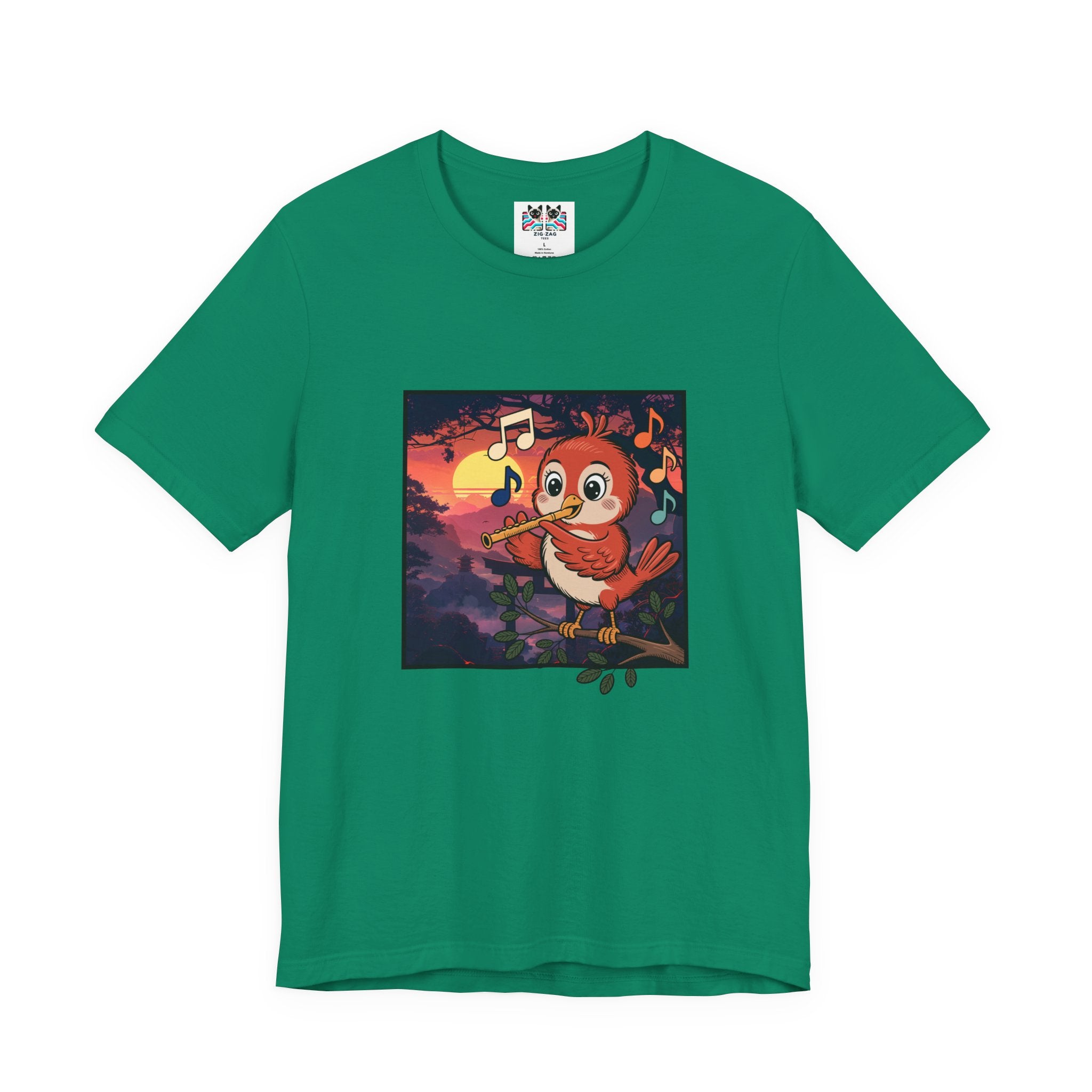 Bird Is Nature’s Flute Sunrise Music T-Shirt