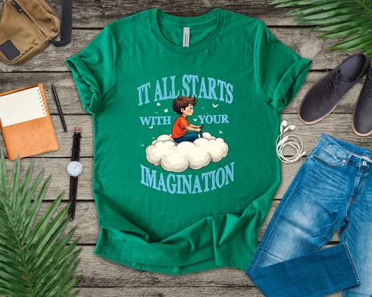 Cloud Control - Imagine Your Own Reality – Toddler Controlling Cloud with Stars & Planets Graphic T-Shirt
