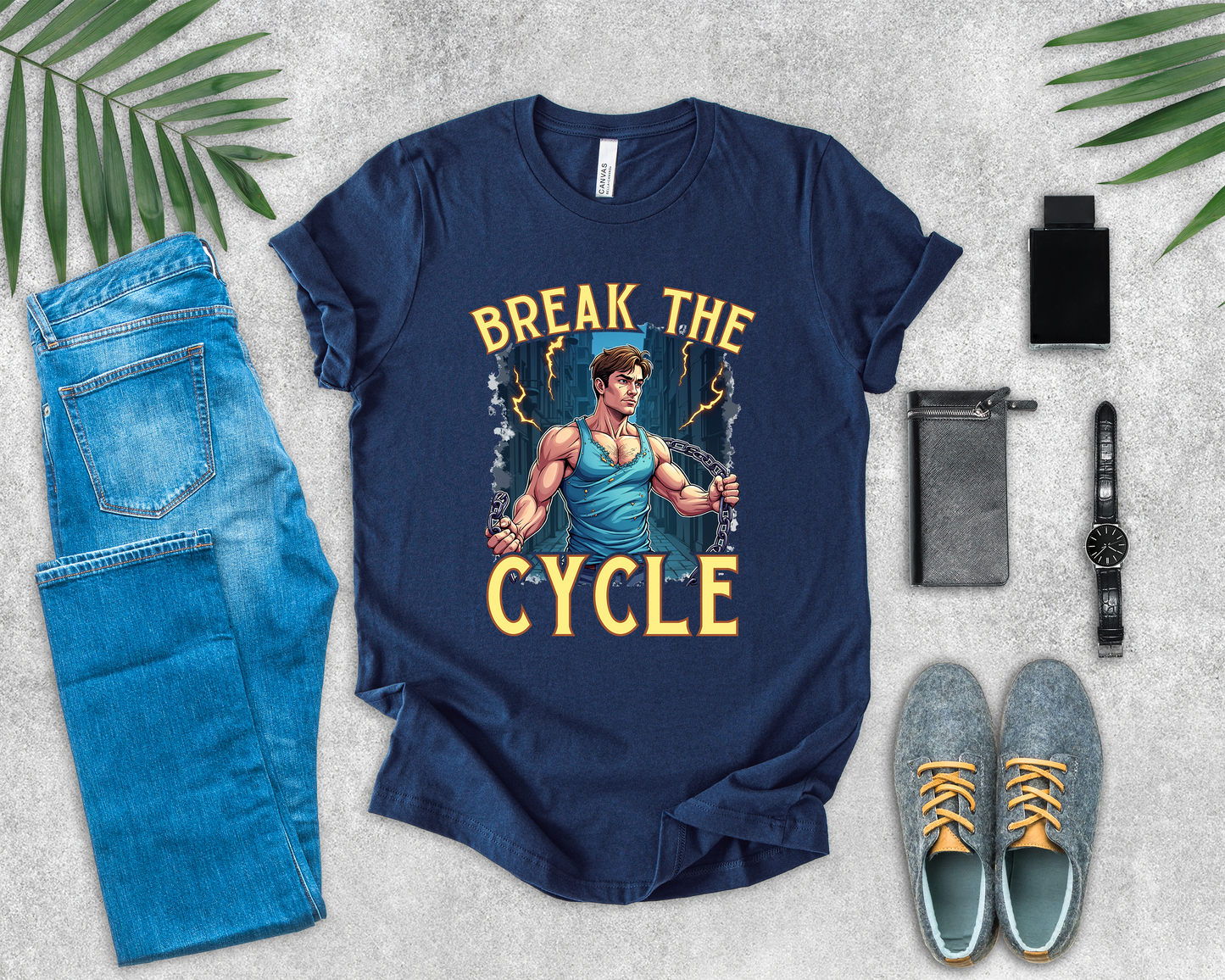 Break the Cycle – Strong Men Unleash your inner strength and determination Graphic T-Shirt
