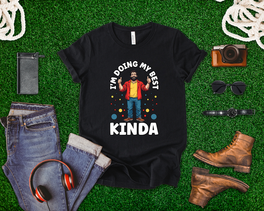 I'm Doing My Best – Casual Man Double Thumbs UP Graphic T-Shirt