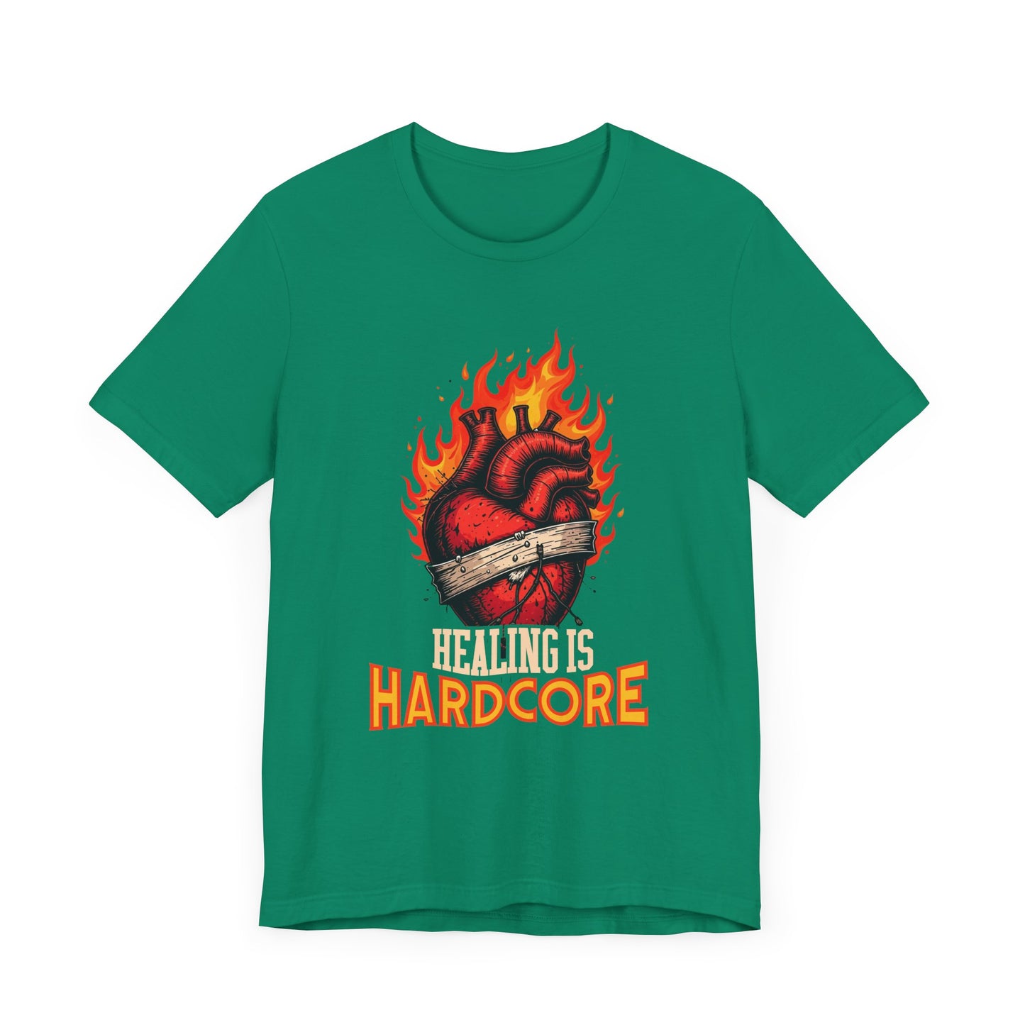 Healing Is Hardcore Motivational Heart T-Shirt
