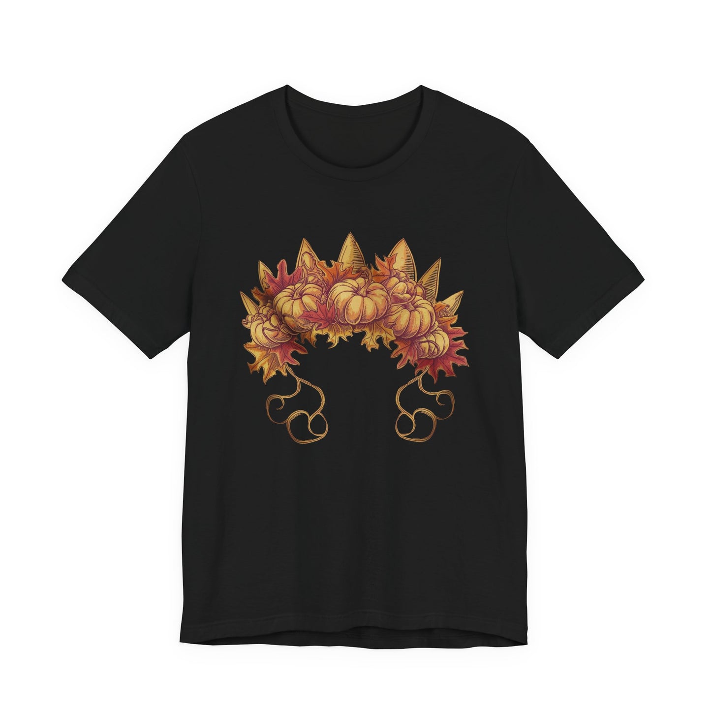 Pumpkin Queen’s Satchel – Botanical Pumpkin Plant & Leaves Graphic T-Shirt