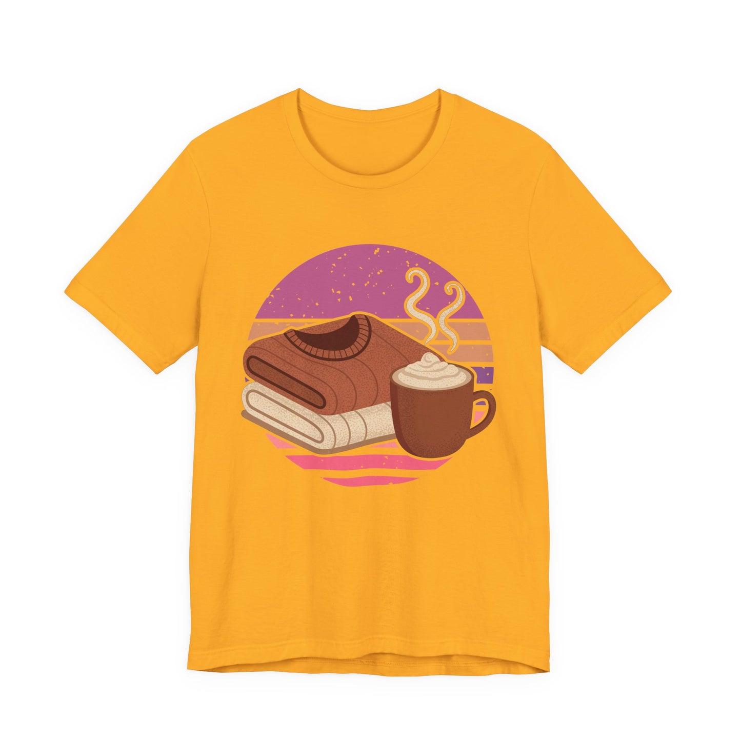 Sweater Weather Aesthetic – Cozy Sweater, Hot Drink & Cool Weather Graphic T-Shirt