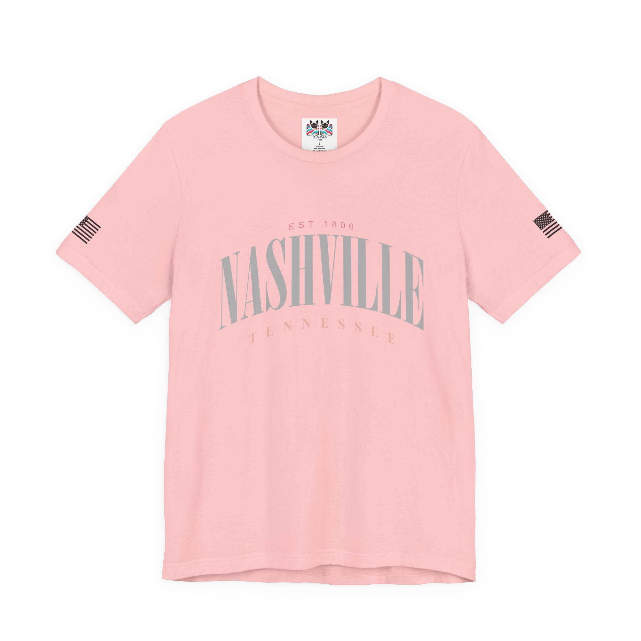 Nashville Tennessee EST 1806 T-Shirt – Faded Soft Arch Typography Tee
