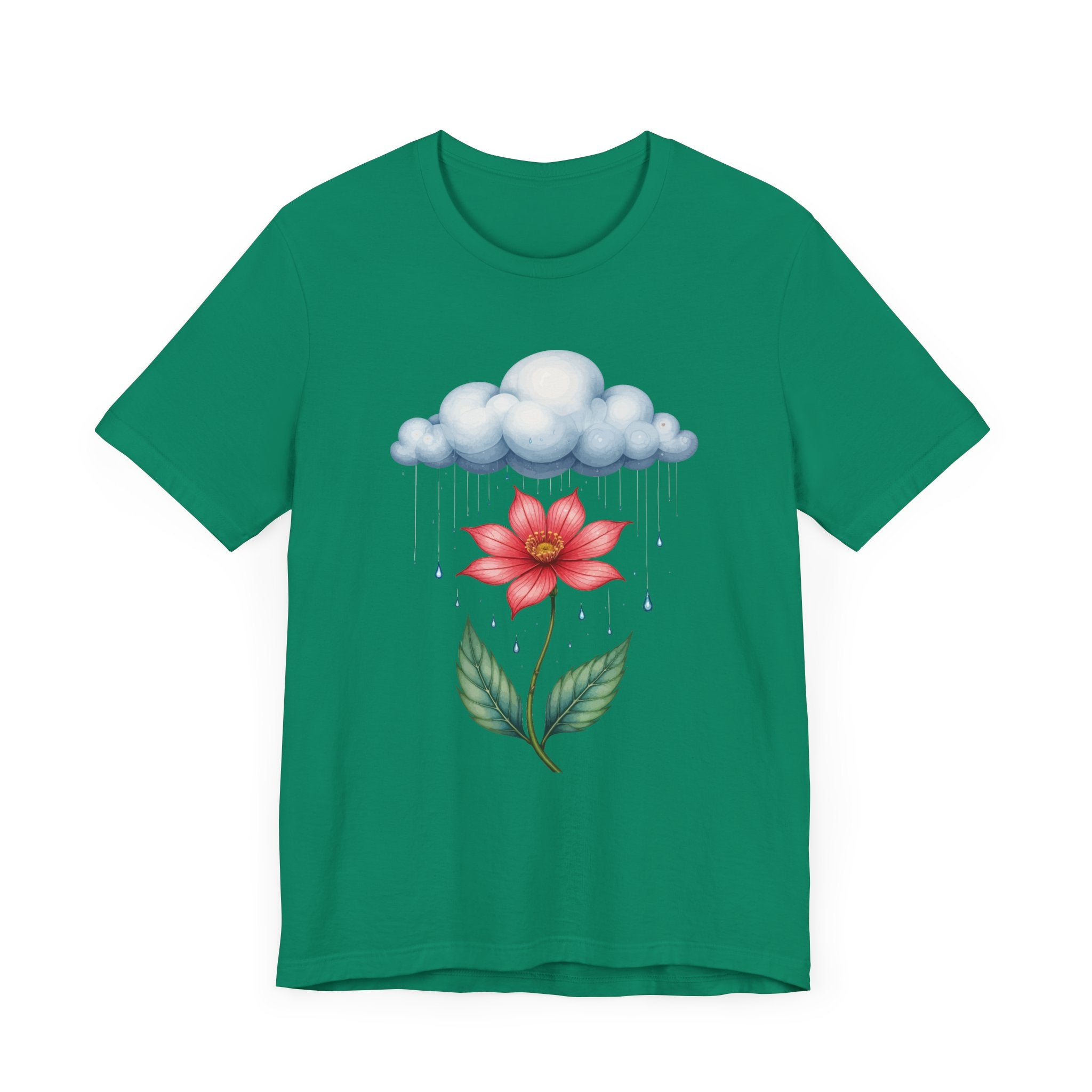 No Rain No Flowers Shirt Uplifting Growth Message Tee for Resilient Souls Who Know That Every Storm Brings Something Beautiful to Bloom