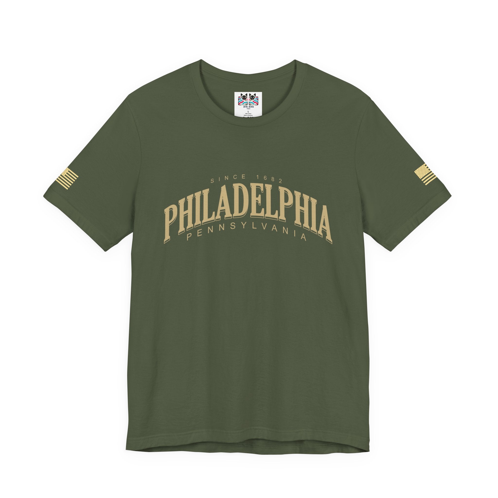 Philadelphia Pennsylvania Since 1682 T-Shirt – Faded Arch Vintage Typography Tee