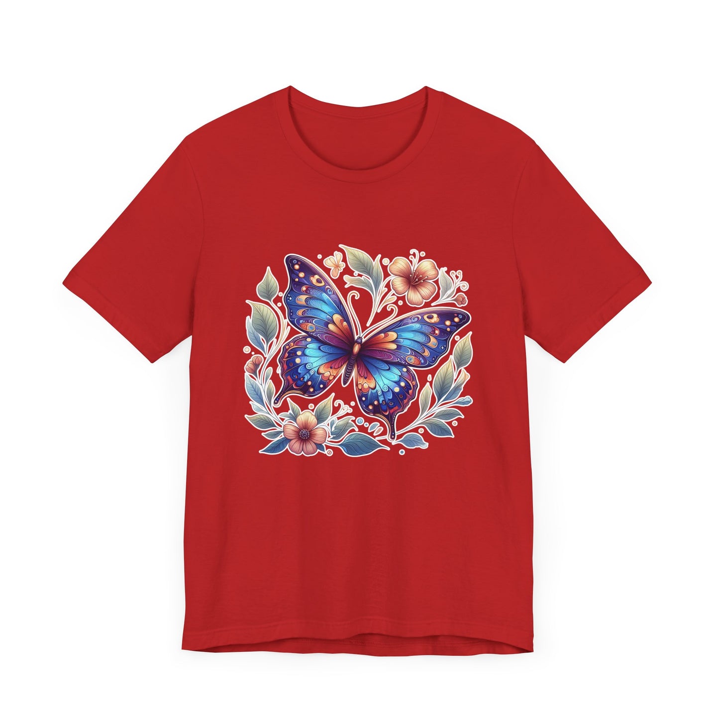 Butterfly Bloom Shirt, Vibrant Nature Tee, Colorful Insect T Shirt, Garden Life Apparel, Joyful Nature Lover Graphic Top