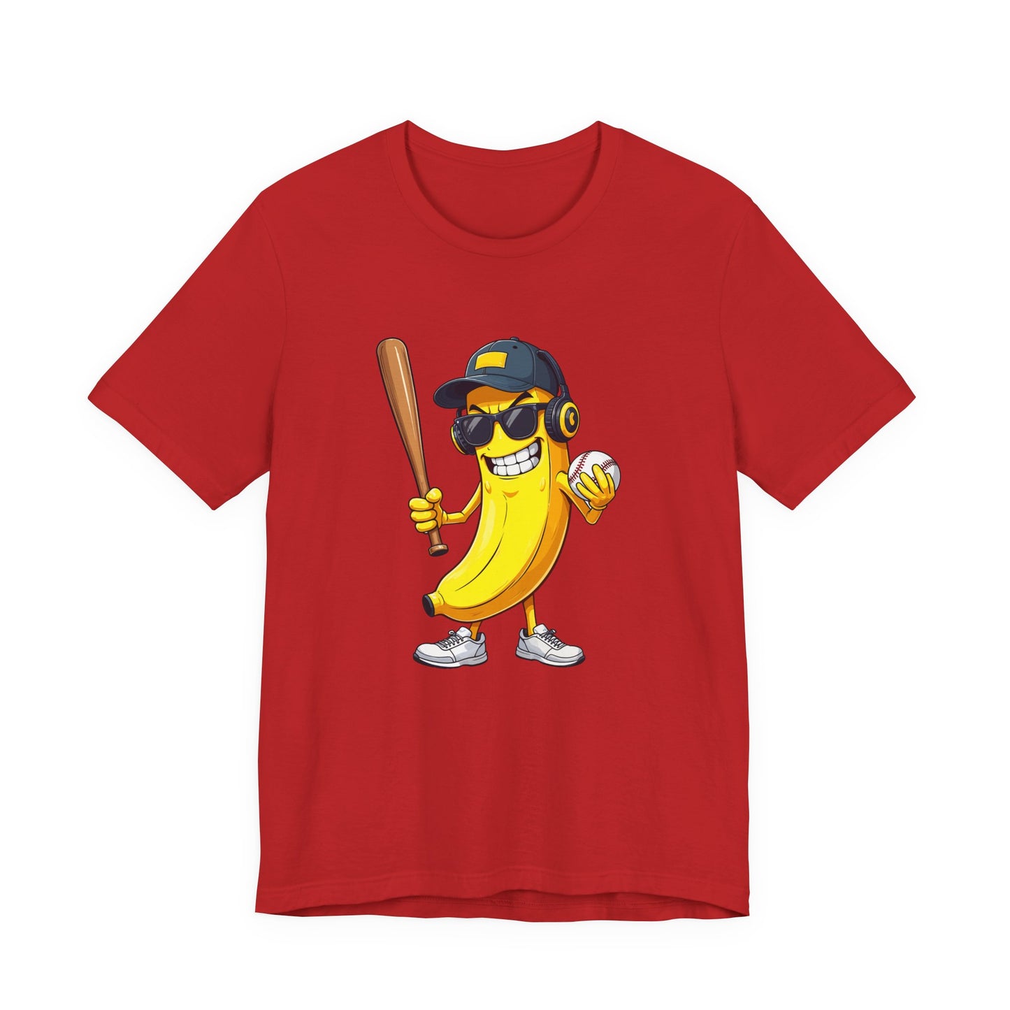 Banana Baseball Aggressive Mascot Tshirt Cool Fruit Sports Character