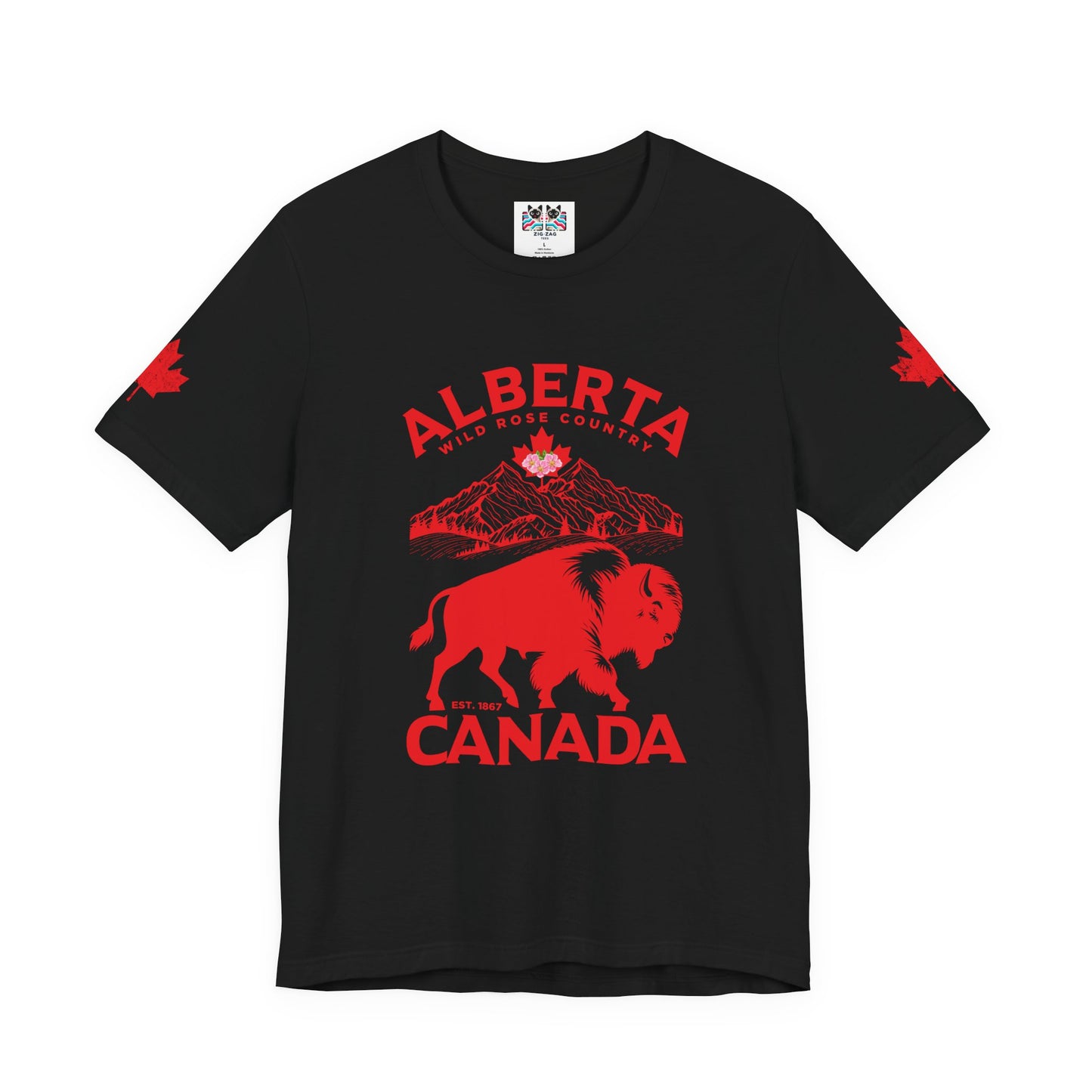 Alberta Wild Rose Country Bison T-Shirt