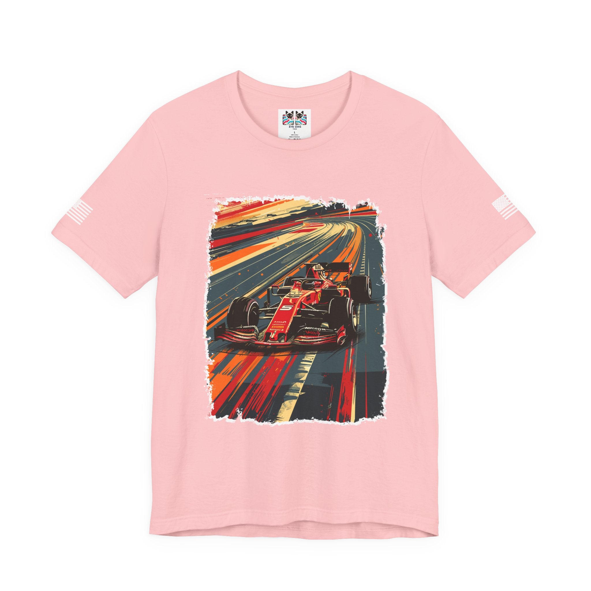 Las Vegas World Champion Sports Car Racer Front & Back T-Shirt – Formula Racing Graphic Tee