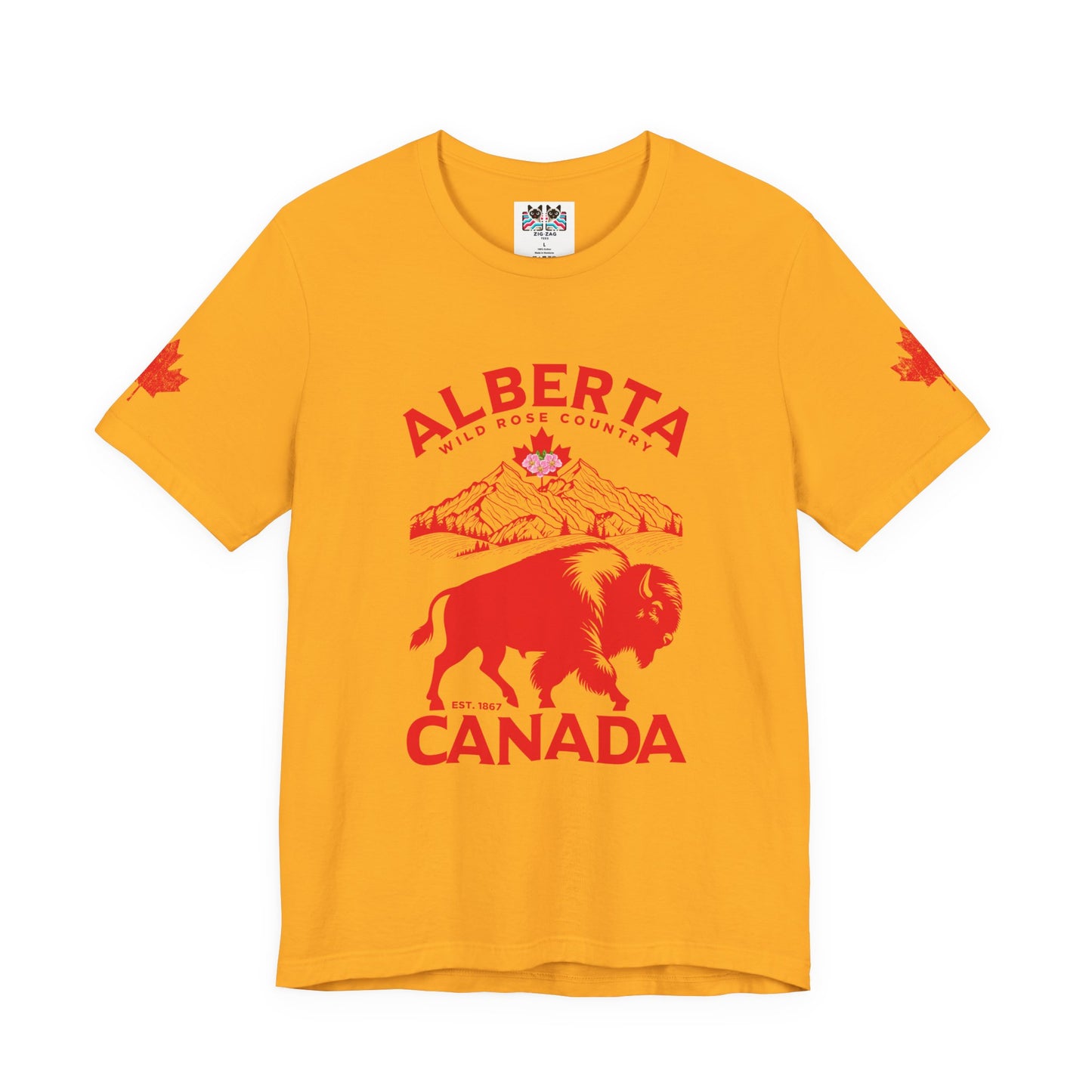 Alberta Wild Rose Country Bison T-Shirt