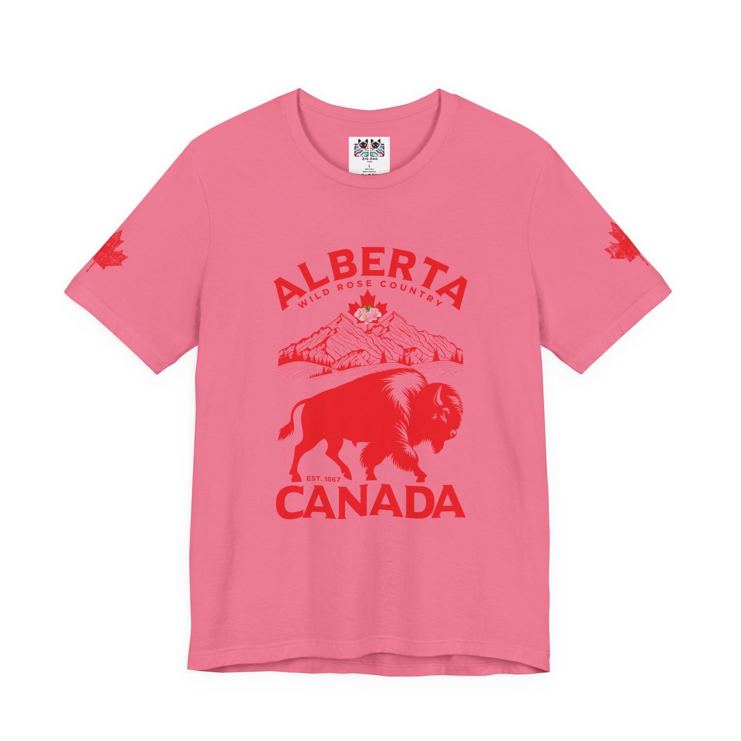 Alberta Wild Rose Country Bison T-Shirt