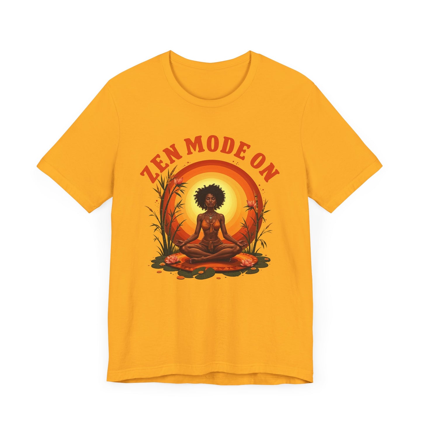 Zen Mode On – Peaceful Meditation Lotus Glow Graphic T-Shirt